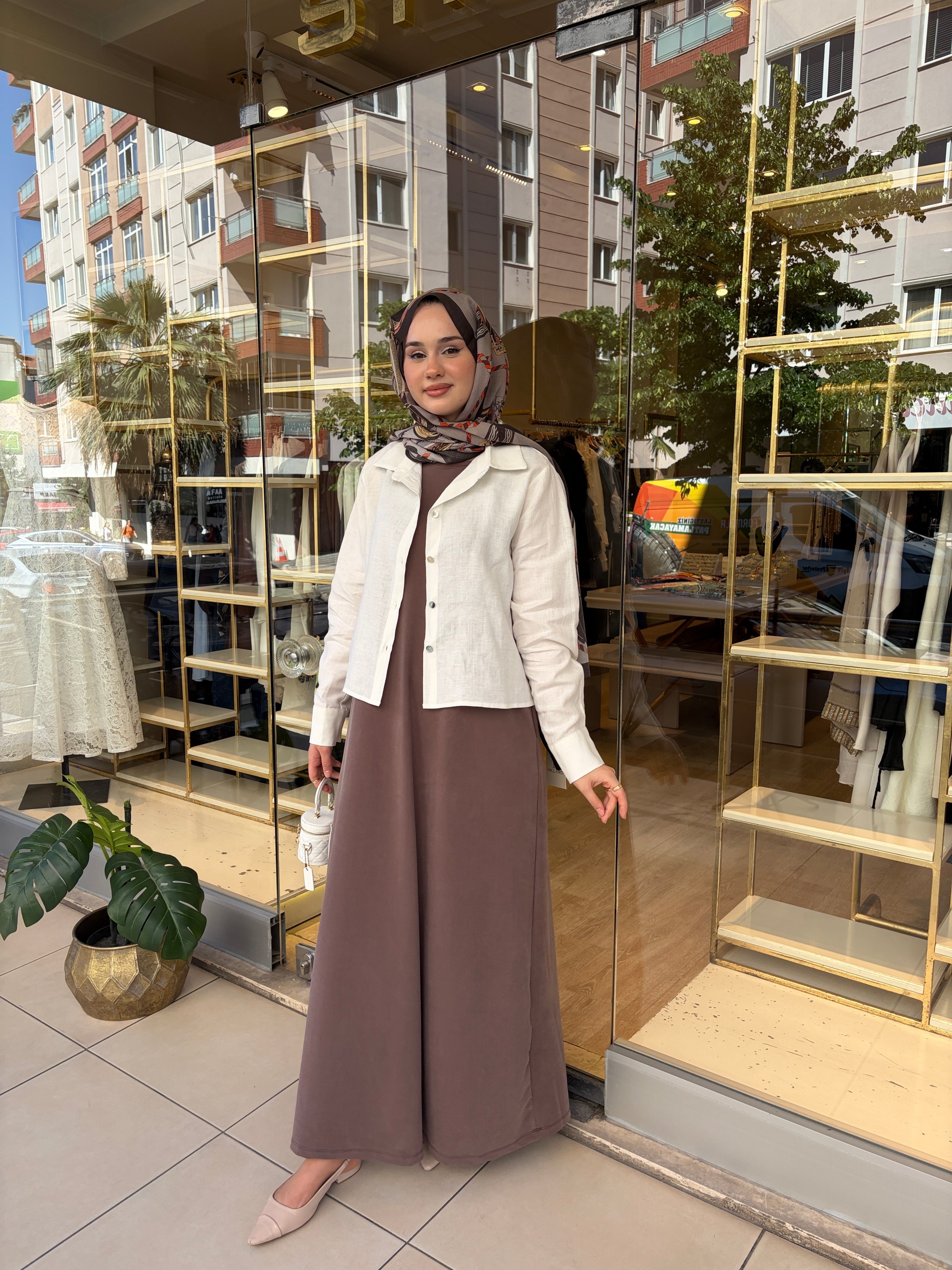 BAMBU İÇ ELBİSE KAHVE 