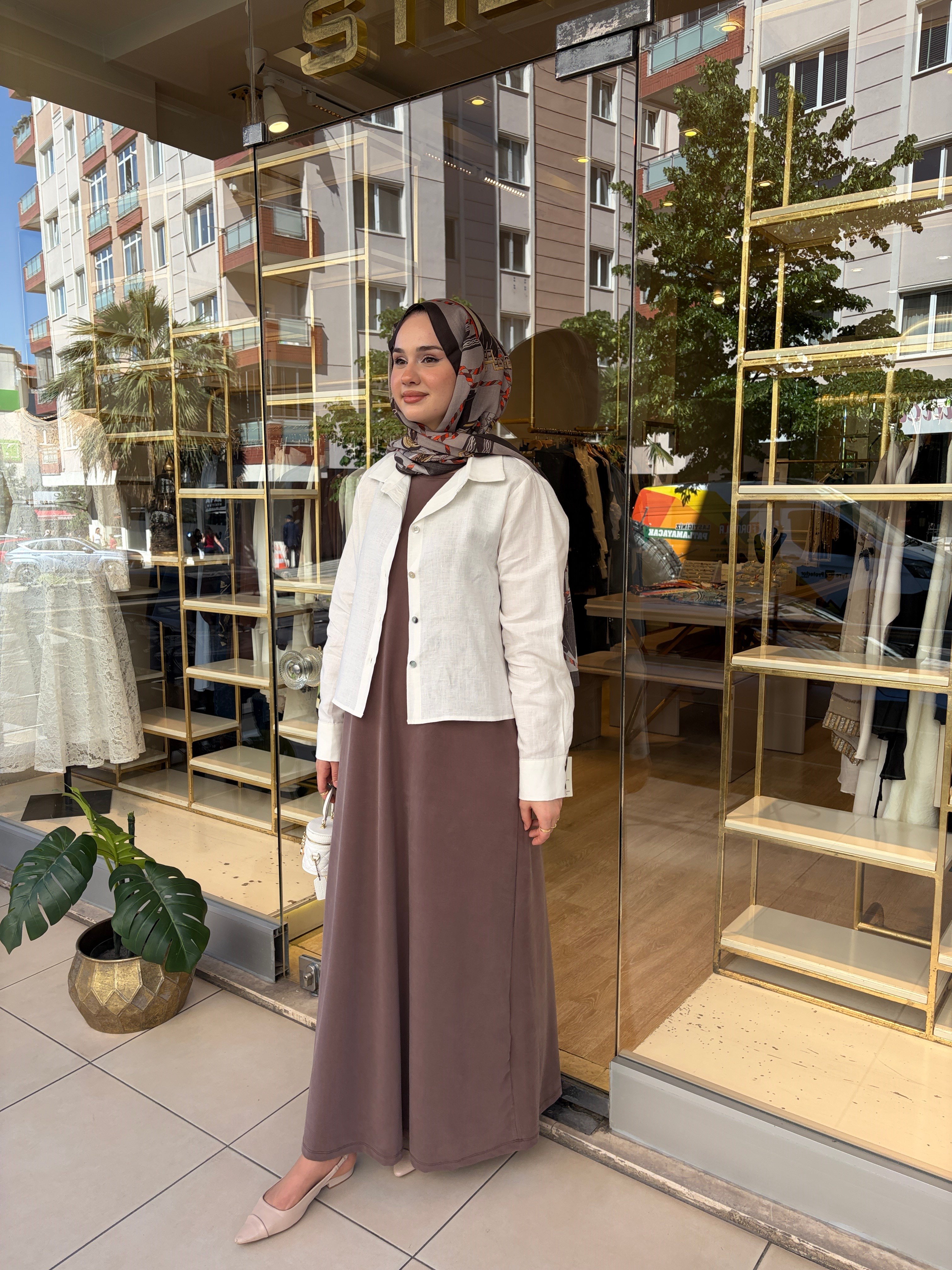 BAMBU İÇ ELBİSE KAHVE 