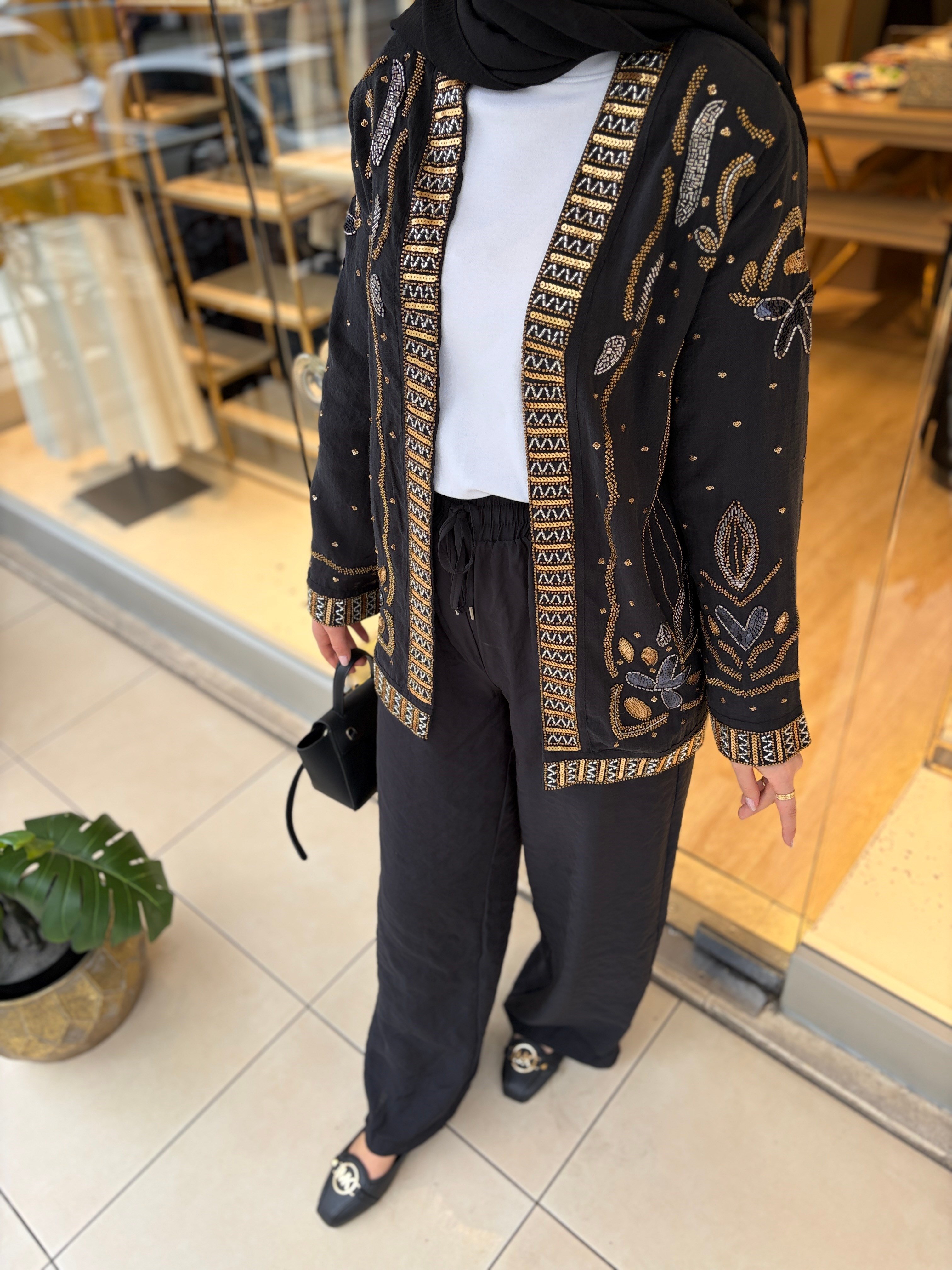 BELİ LASTİKLİ MODAL PANTOLON SİYAH