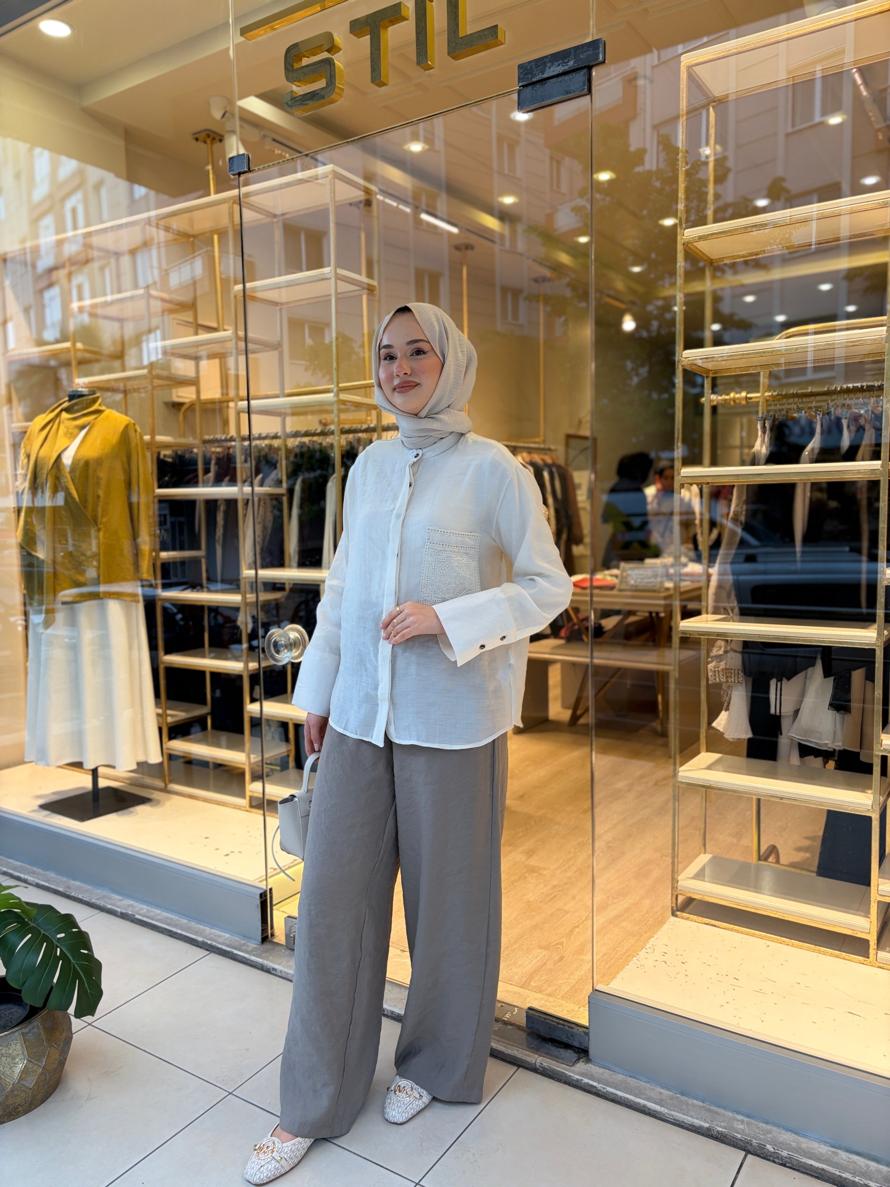 BELİ LASTİKLİ MODAL PANTOLON VİZON