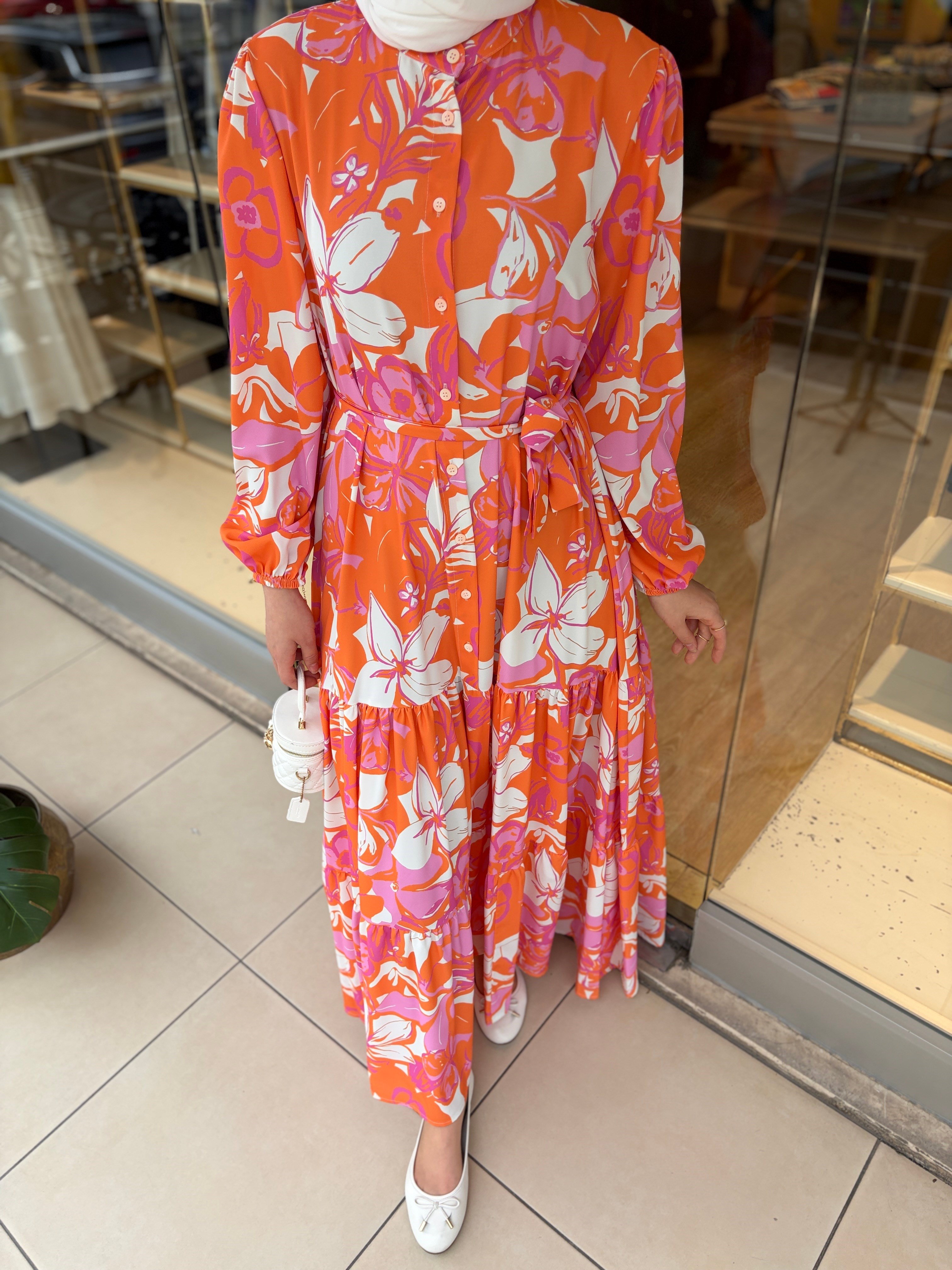 BLOOM ELBİSE ORANGE