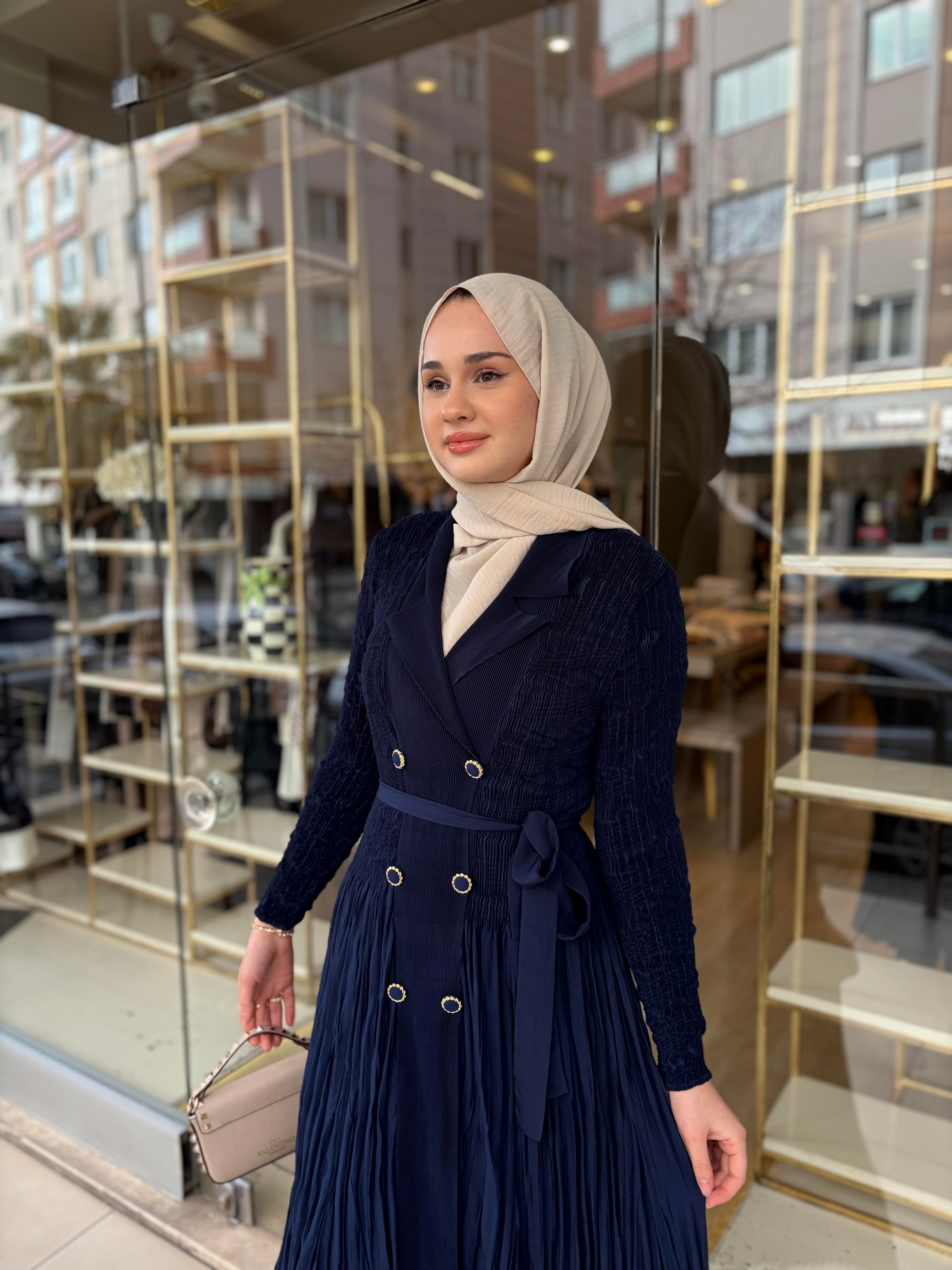 CEKET ELBİSE LACİVERT