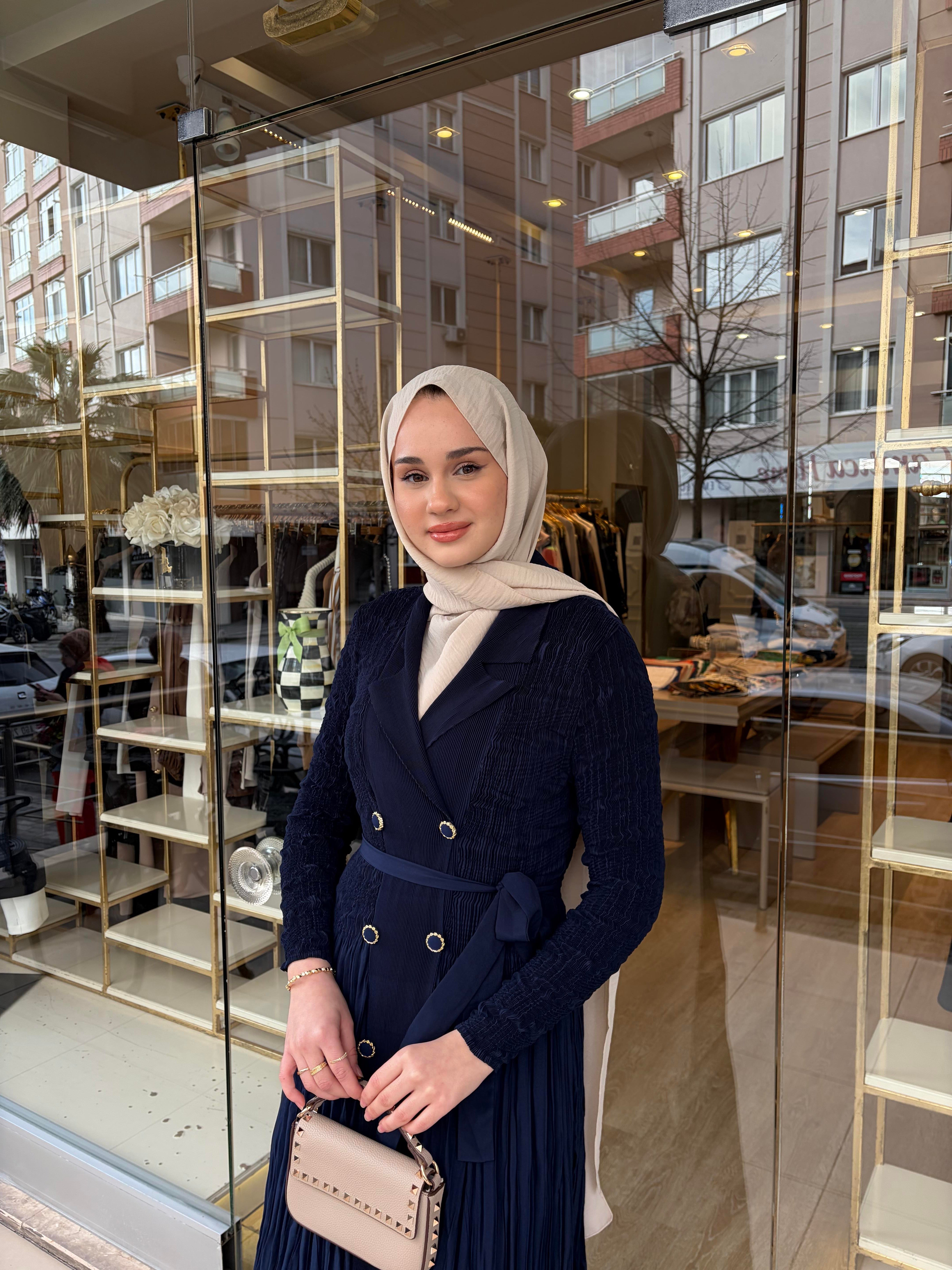 CEKET ELBİSE LACİVERT