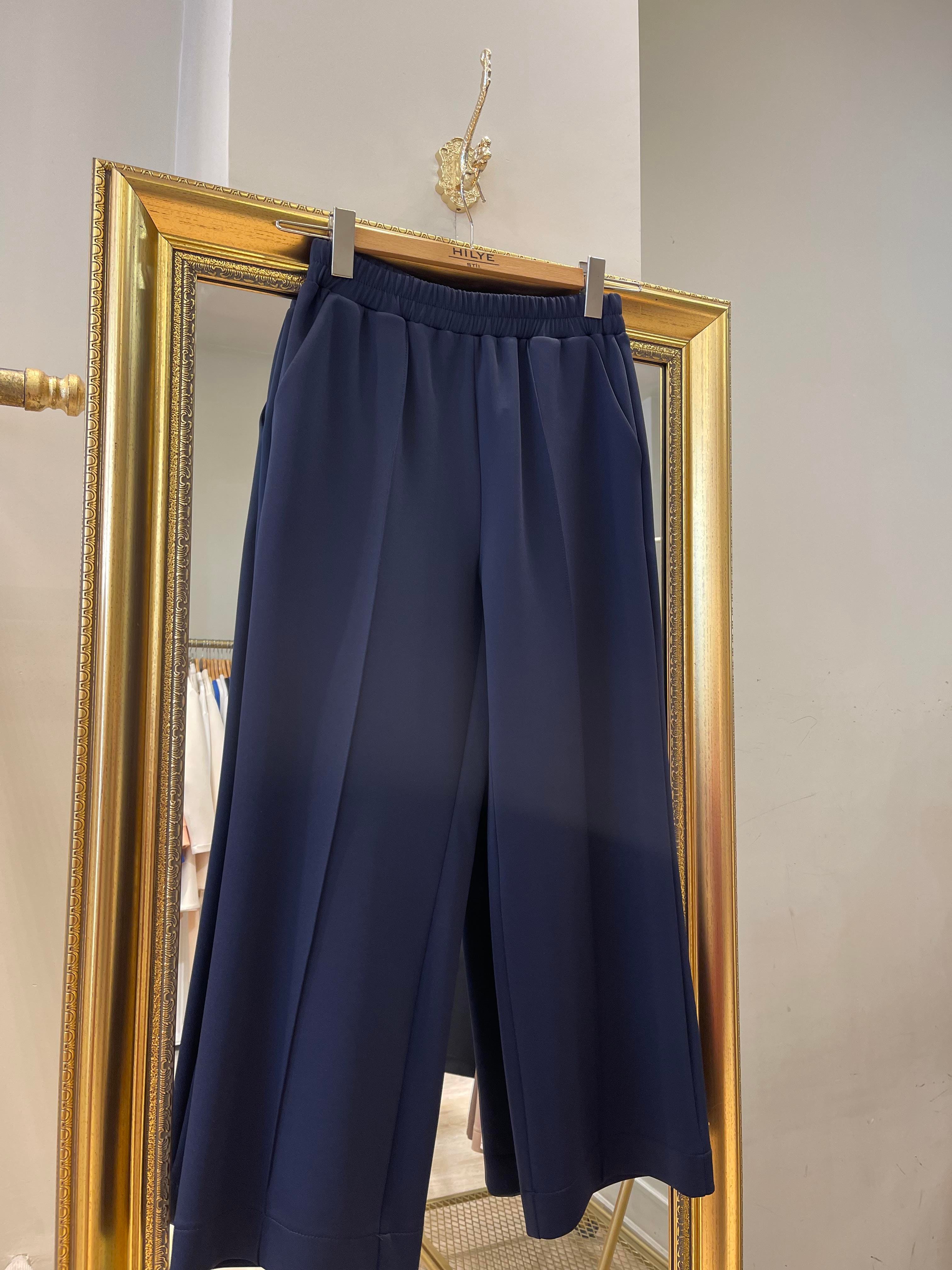 Çimalı pantolon lacivert