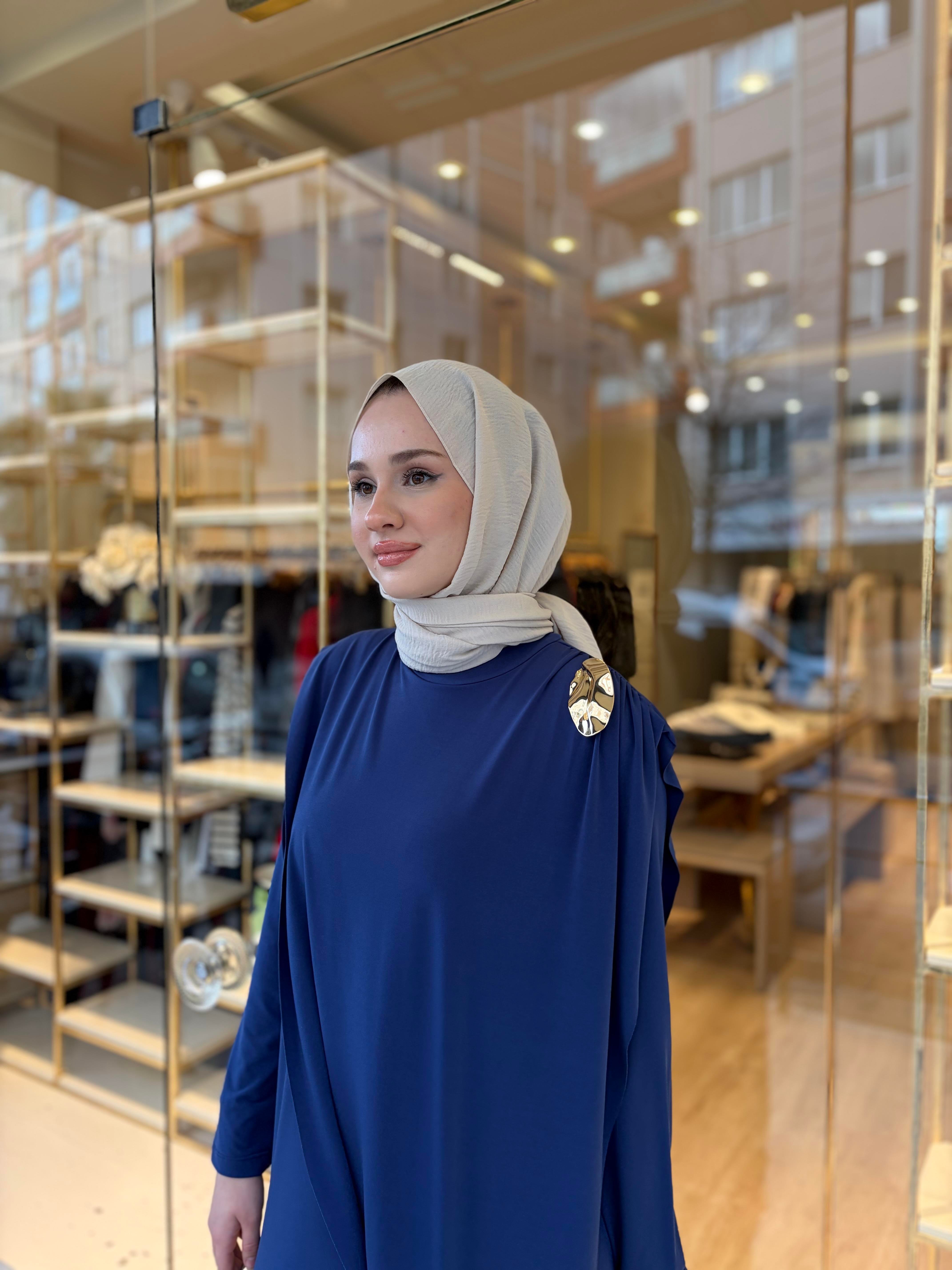 DOHA ELBİSE LACİVERT