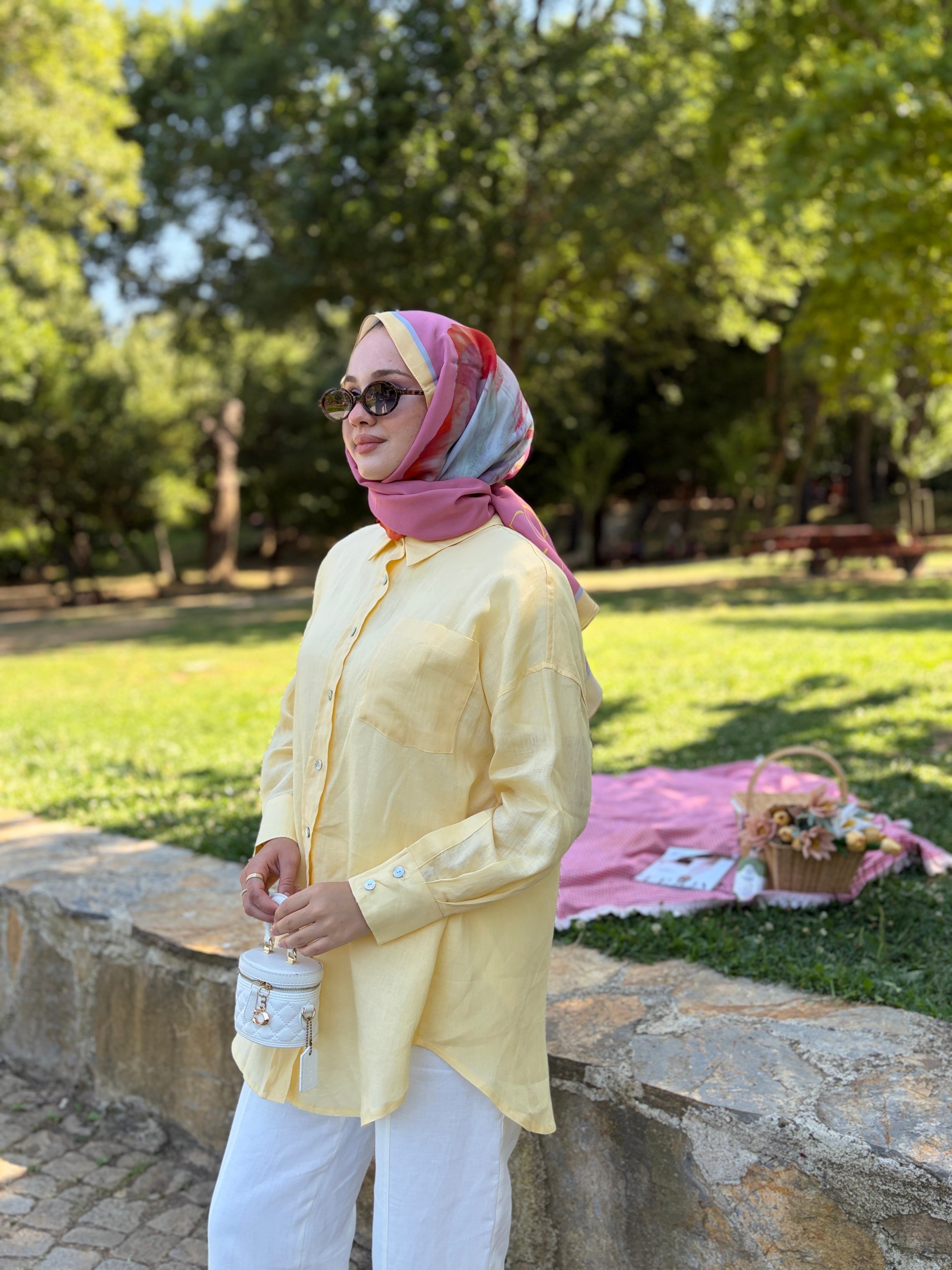 Eliza Keten Gömlek SARI