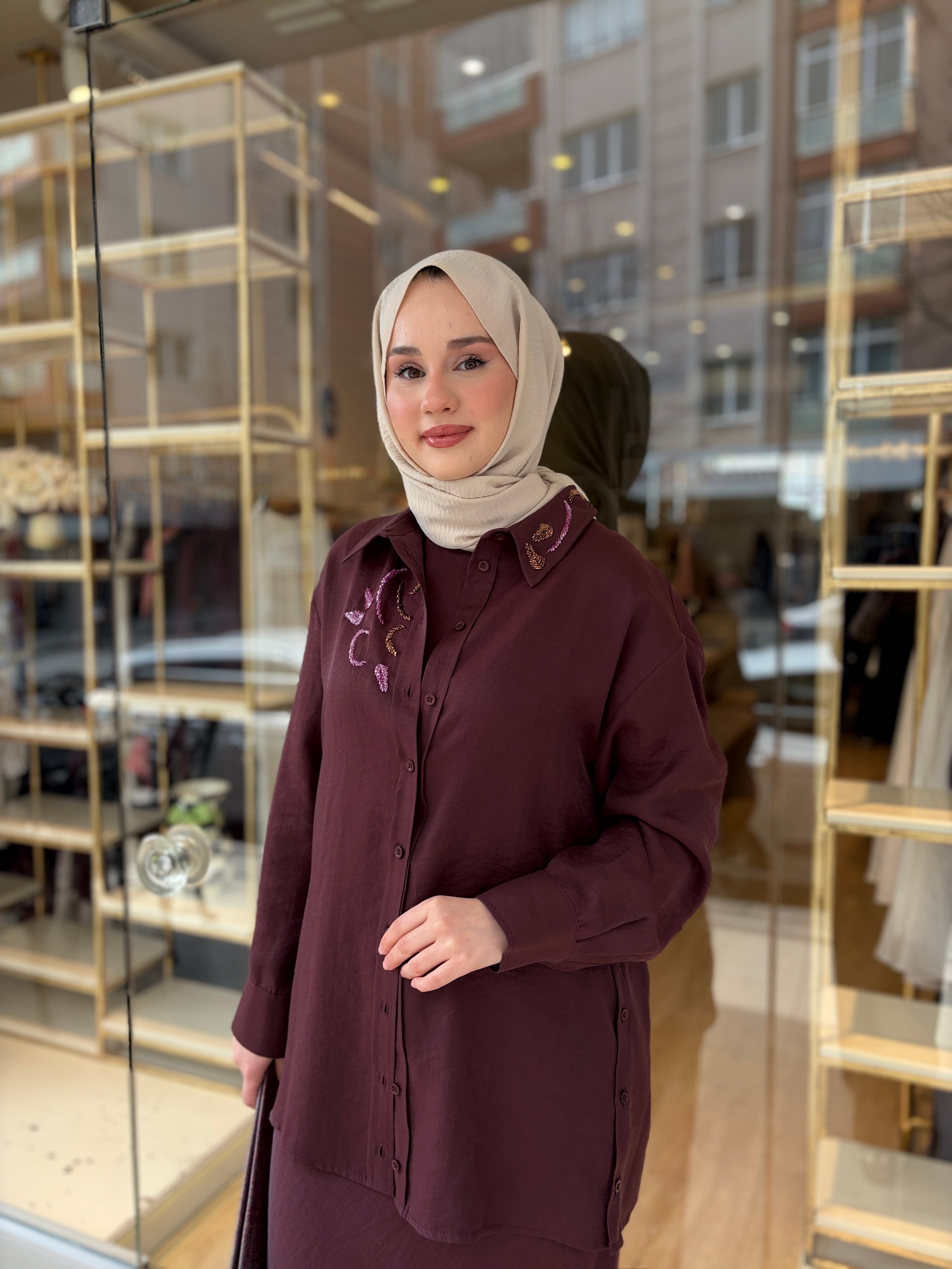 EMPERA İÇ ELBİSE BORDO
