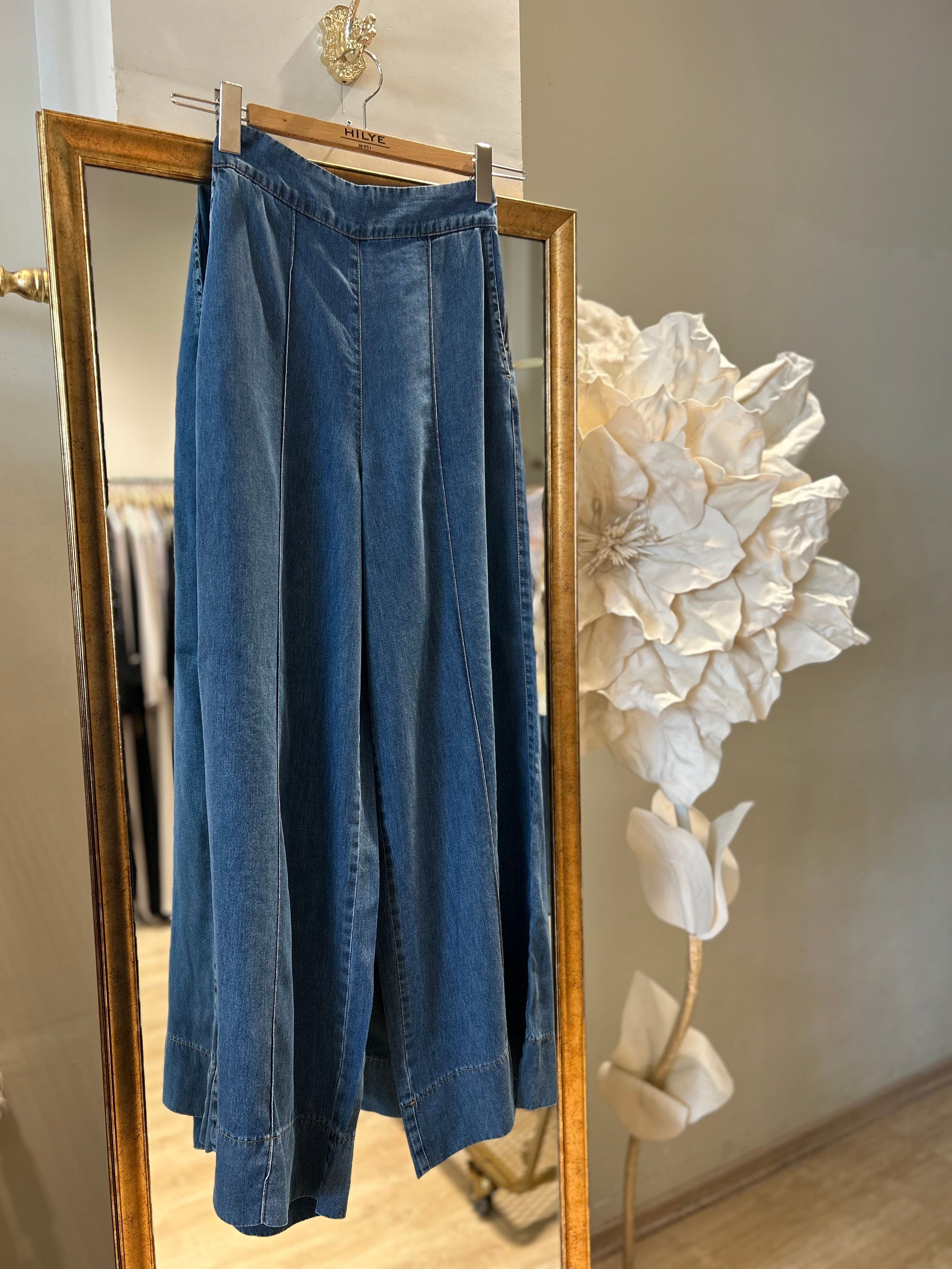 HAVAİ TENSEL PANTOLON AÇIK MAVİ