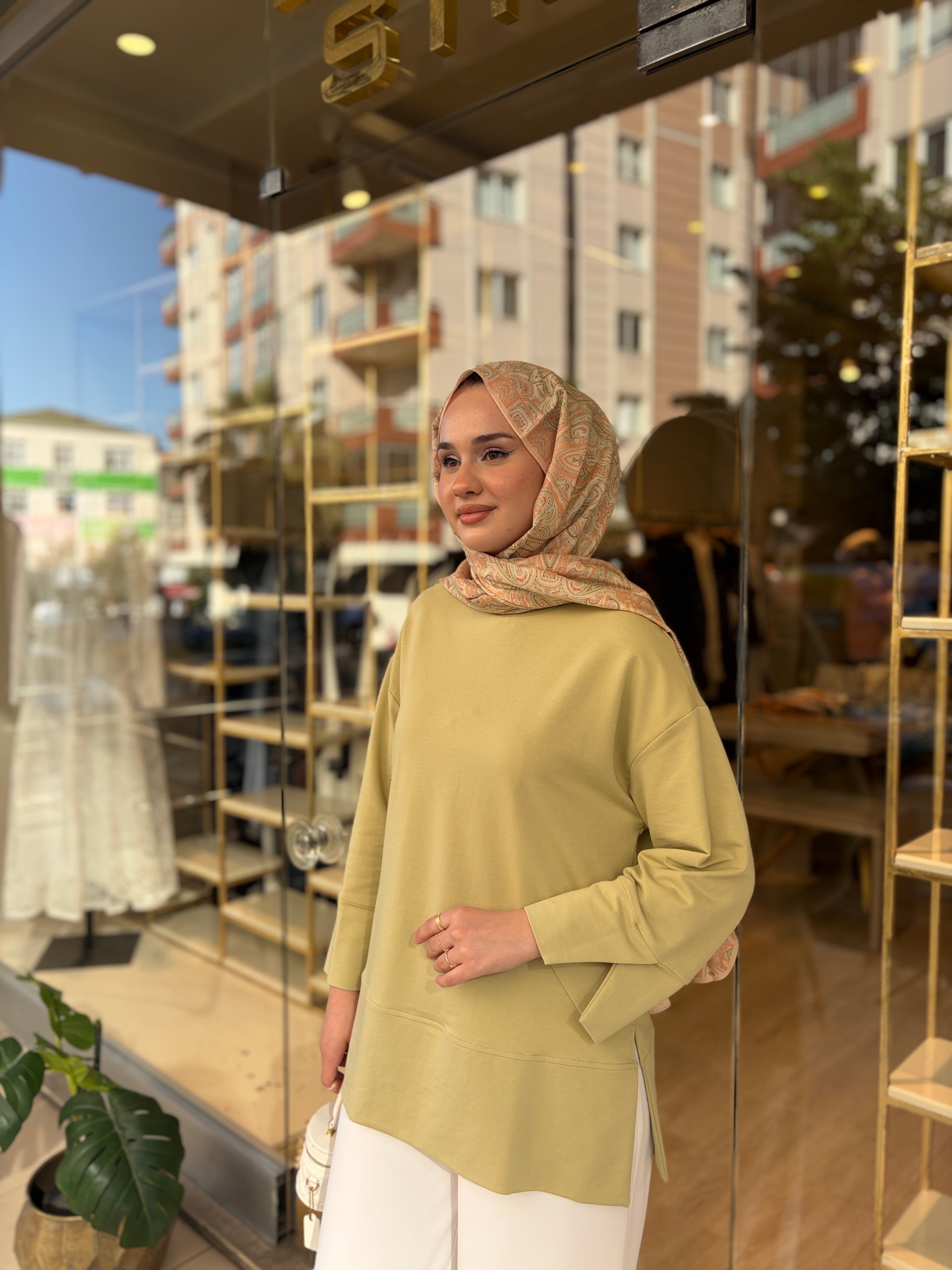 İKİ İP YIRTMAÇLI SWEAT YEŞİL 