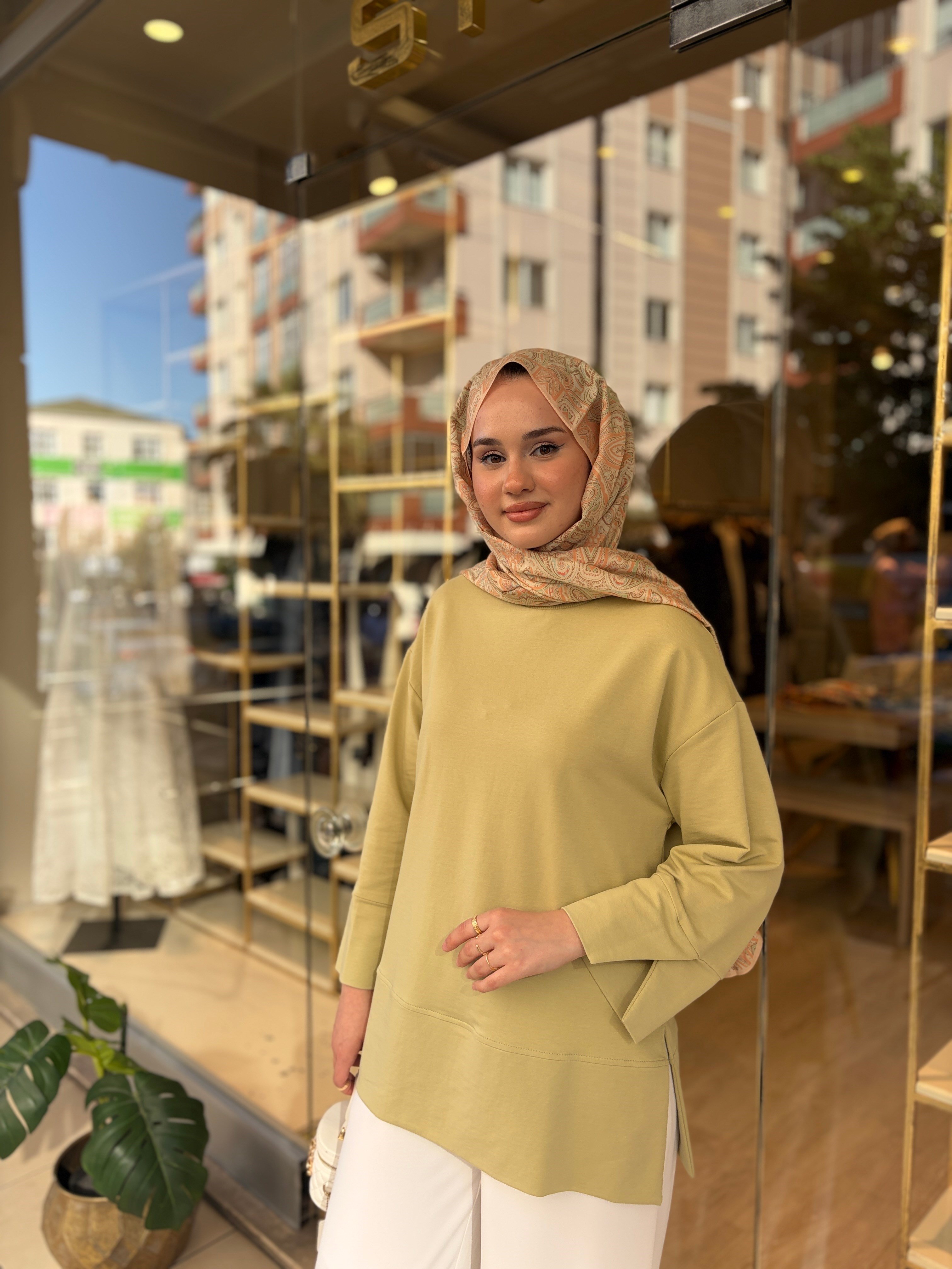 İKİ İP YIRTMAÇLI SWEAT YEŞİL 