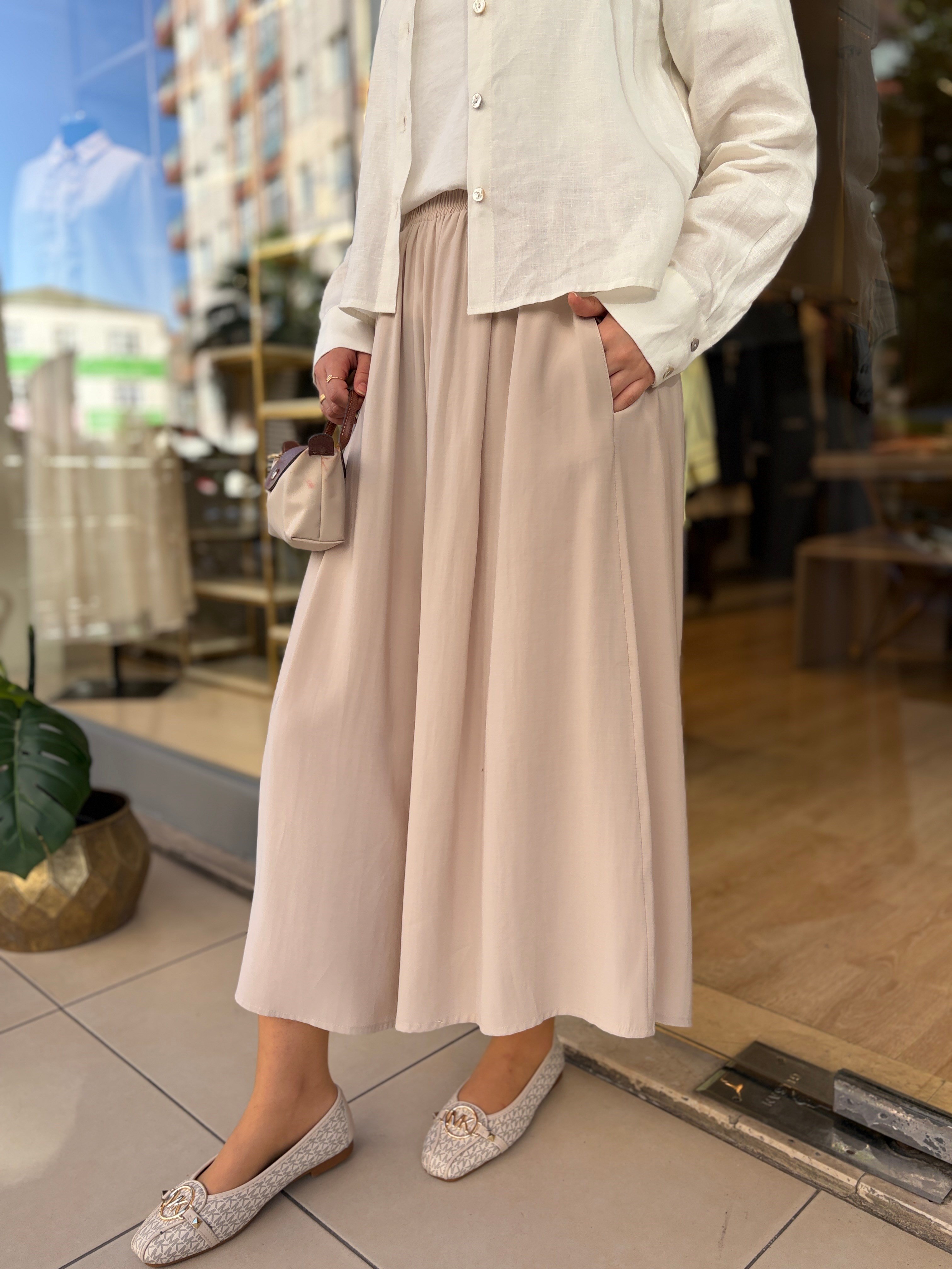LADY TENSEL PANTOLON BEJ