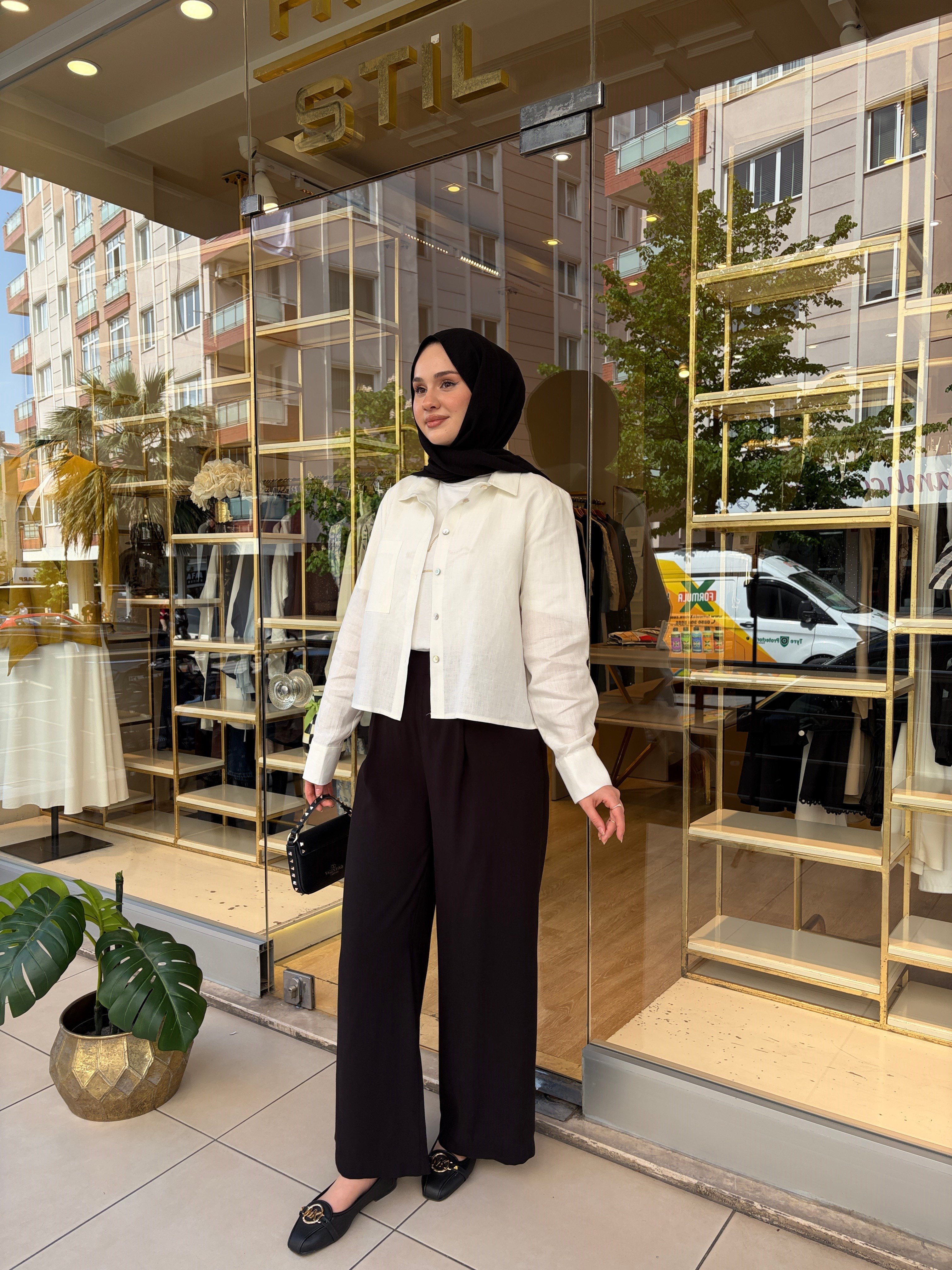 MODAL KUPRA PALAZZO PANTOLON SİYAH
