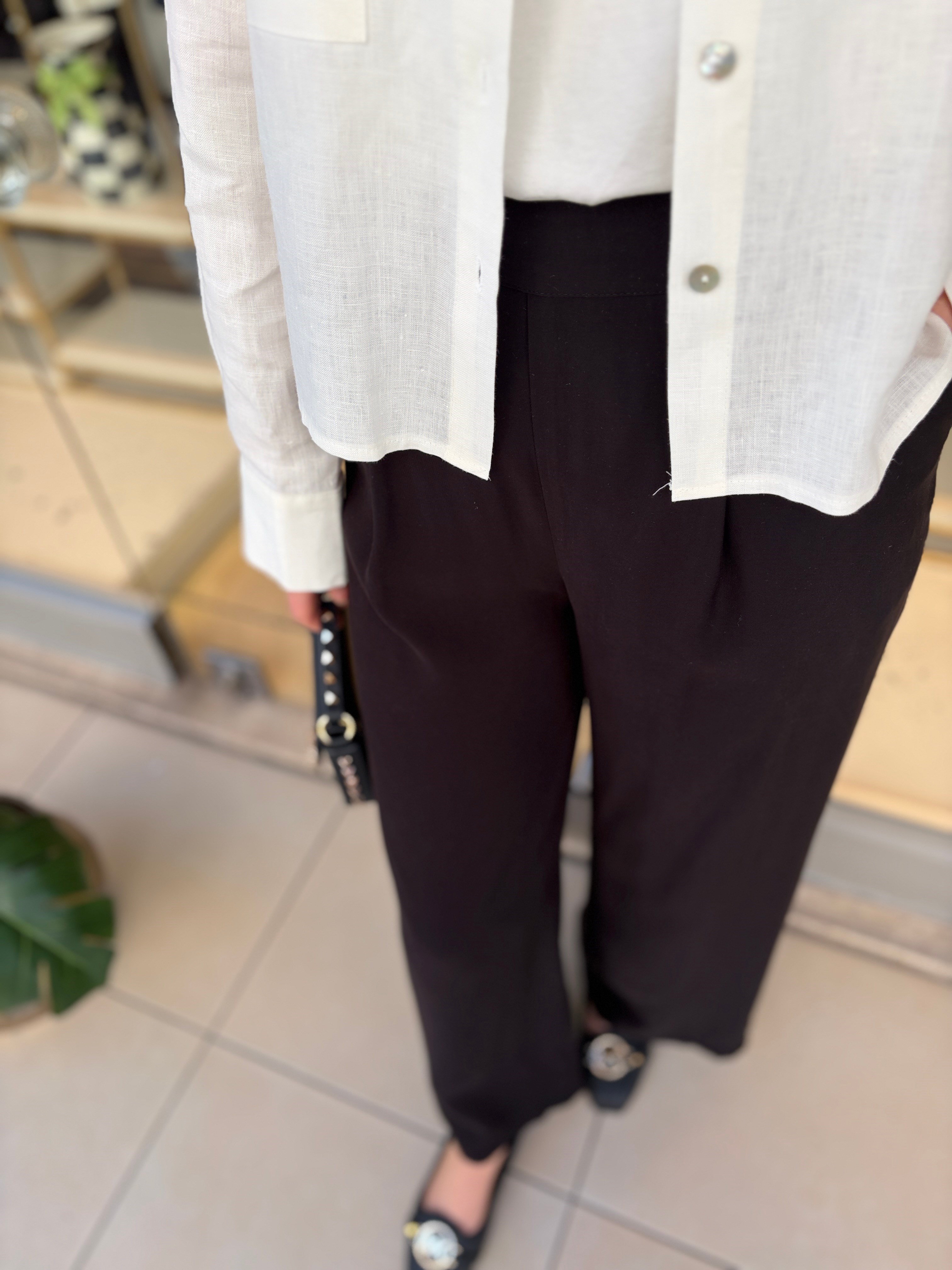 MODAL KUPRA PALAZZO PANTOLON SİYAH