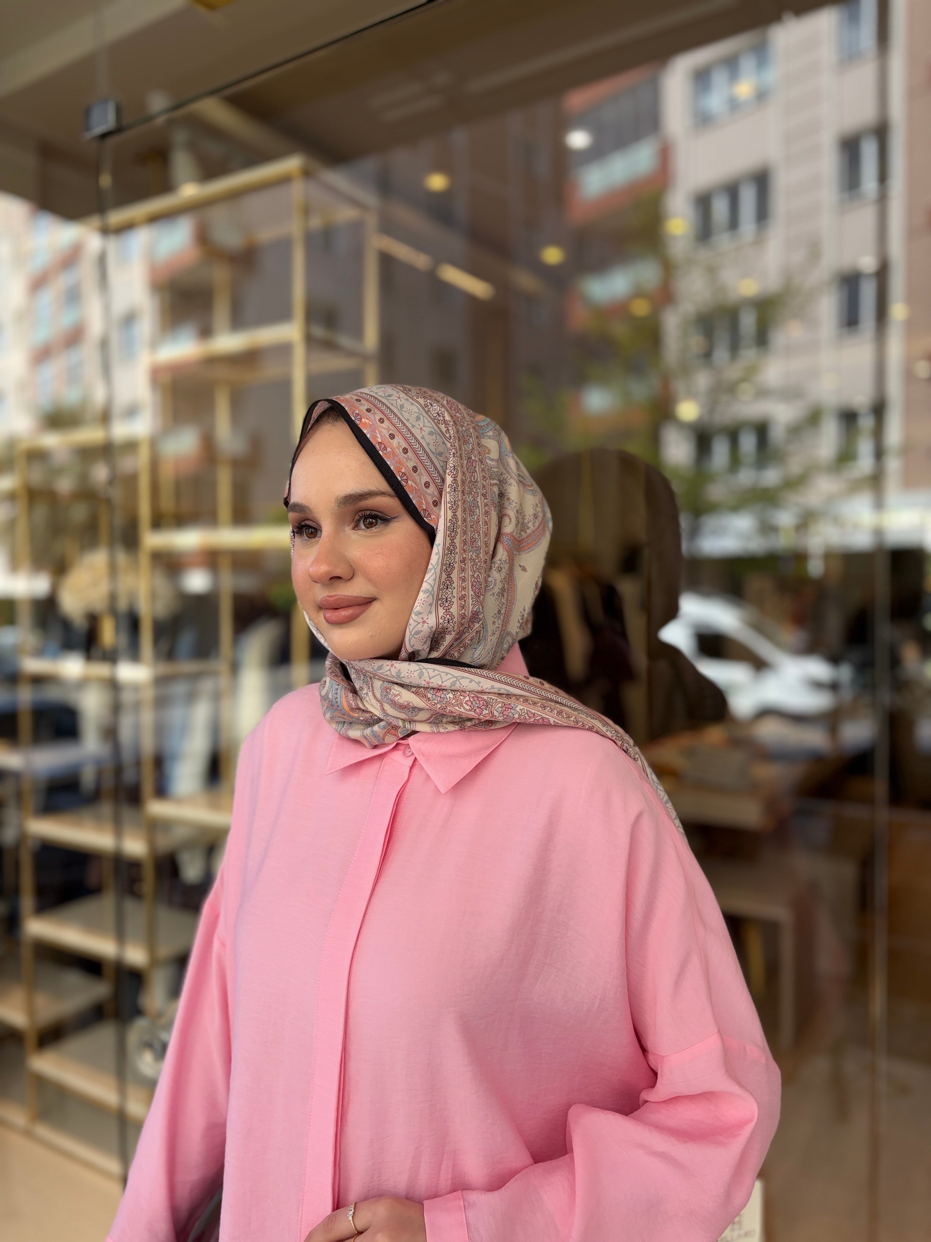 NUSS TENSEL GÖMLEK ŞEKER PEMBE