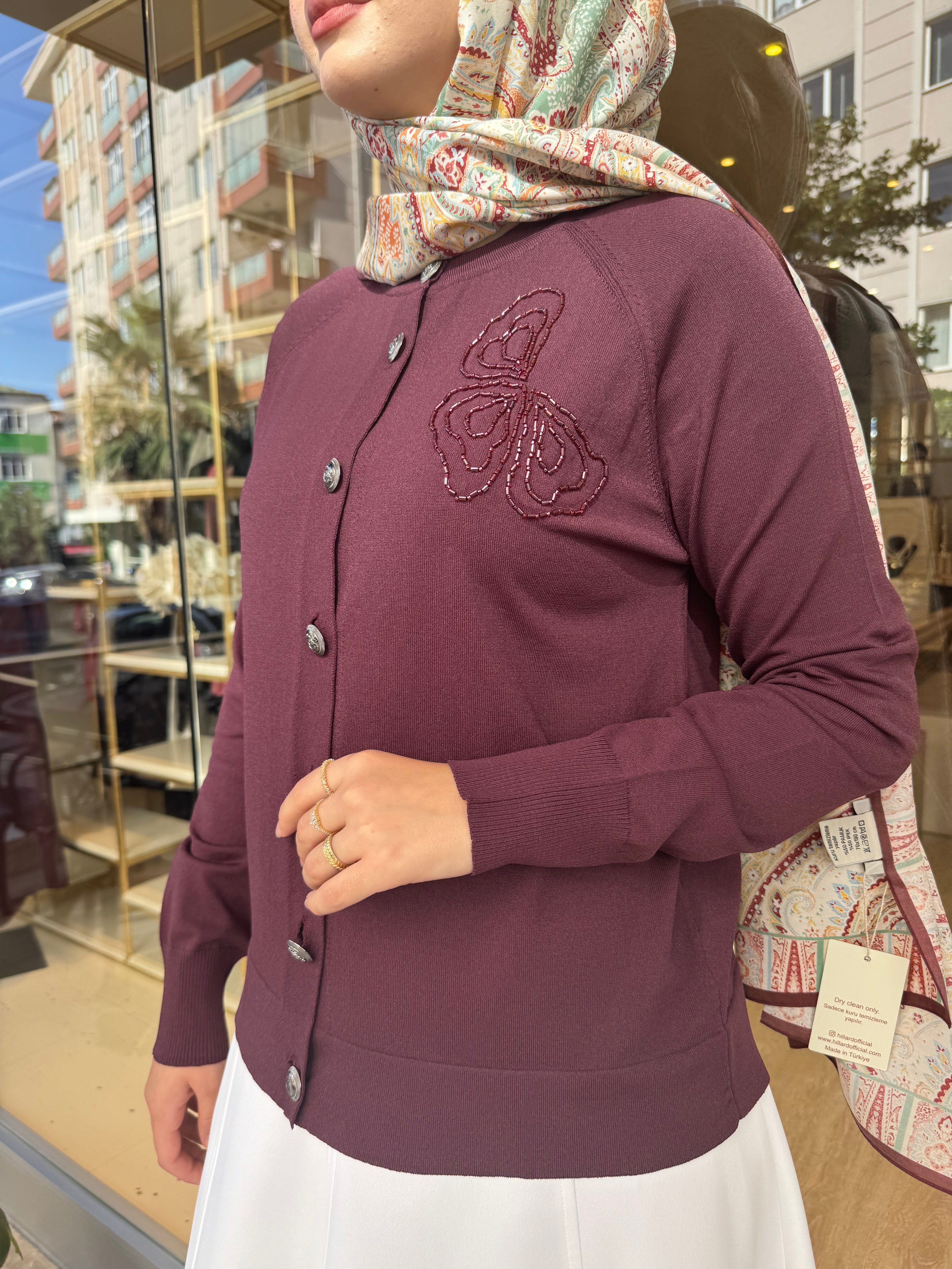 OMZU MOTİFLİ HIRKA MÜRDÜM