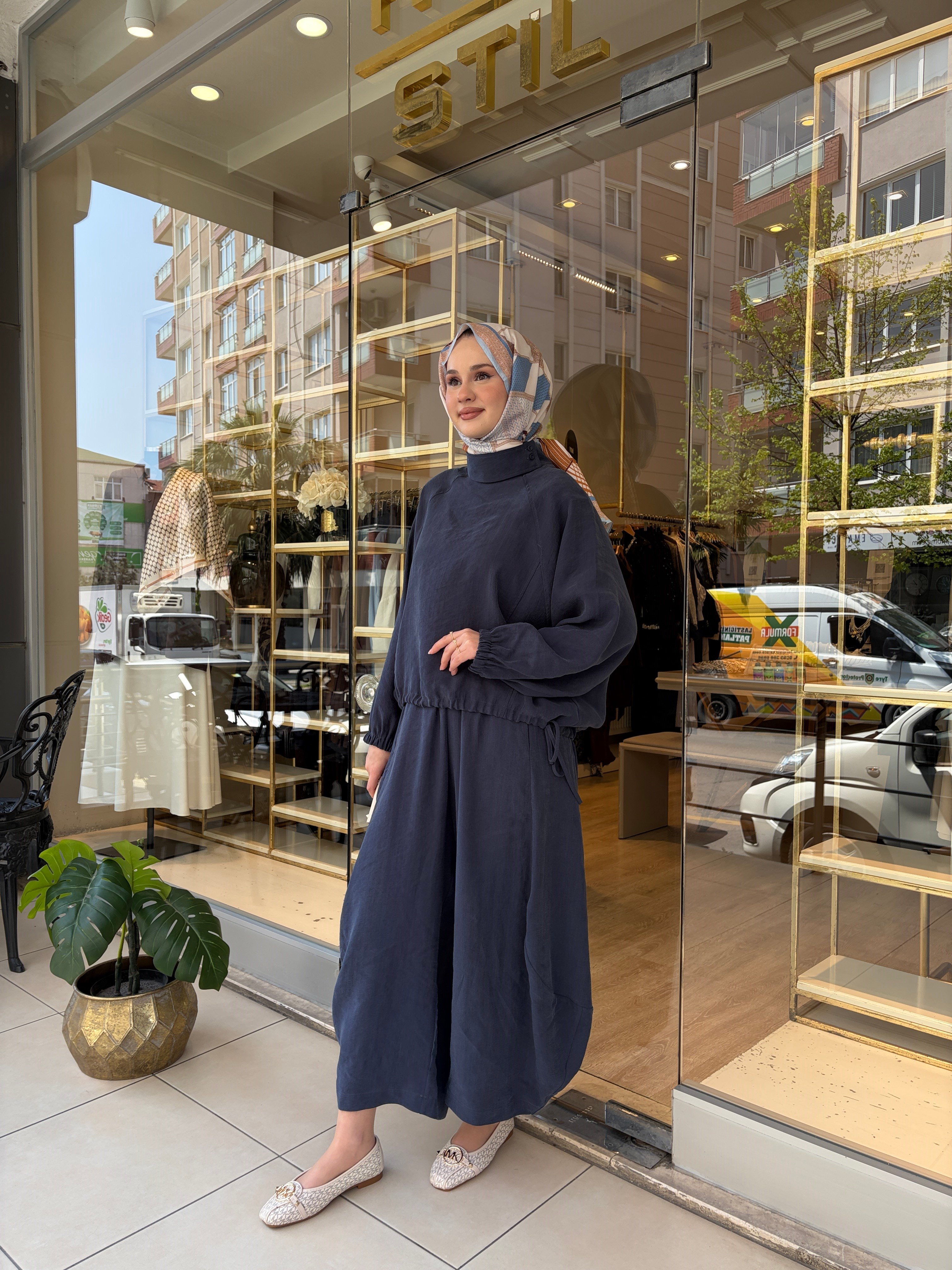 SASHA PANTOLON İNDİGO