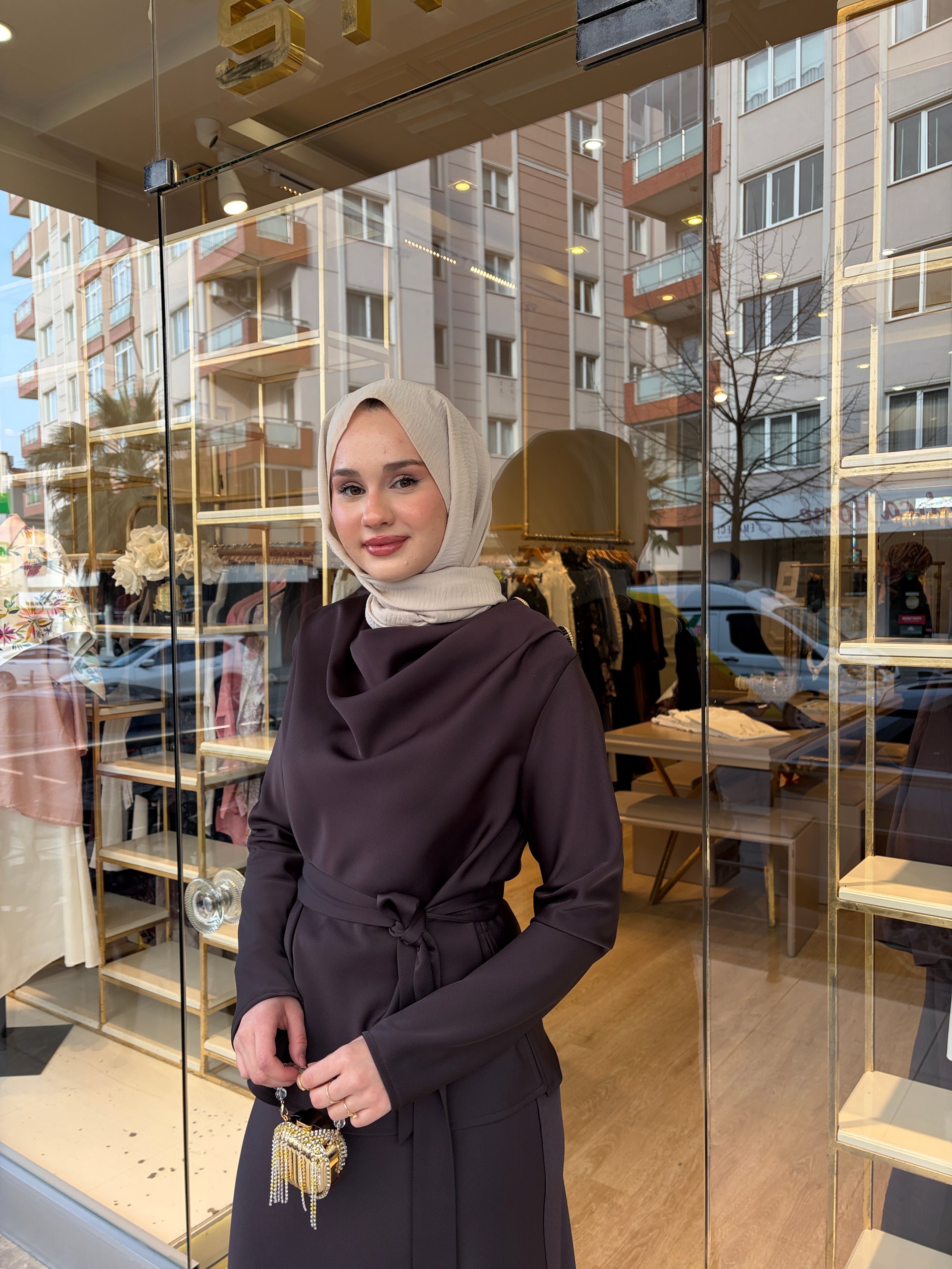 SATİN GRACE ETEKLİ TAKIM