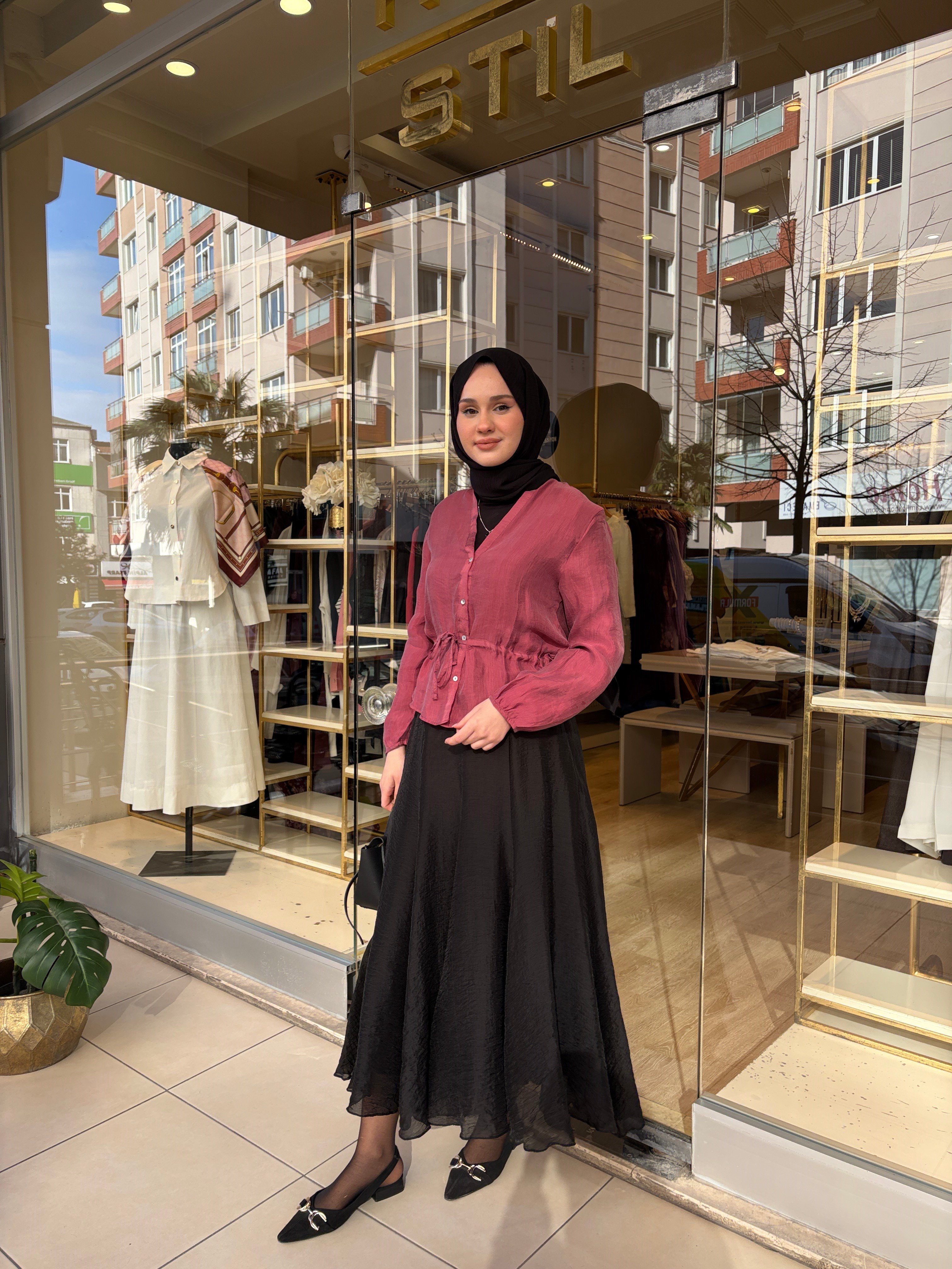 VUAL BELİ TÜNELLİ GÖMLEK BORDO