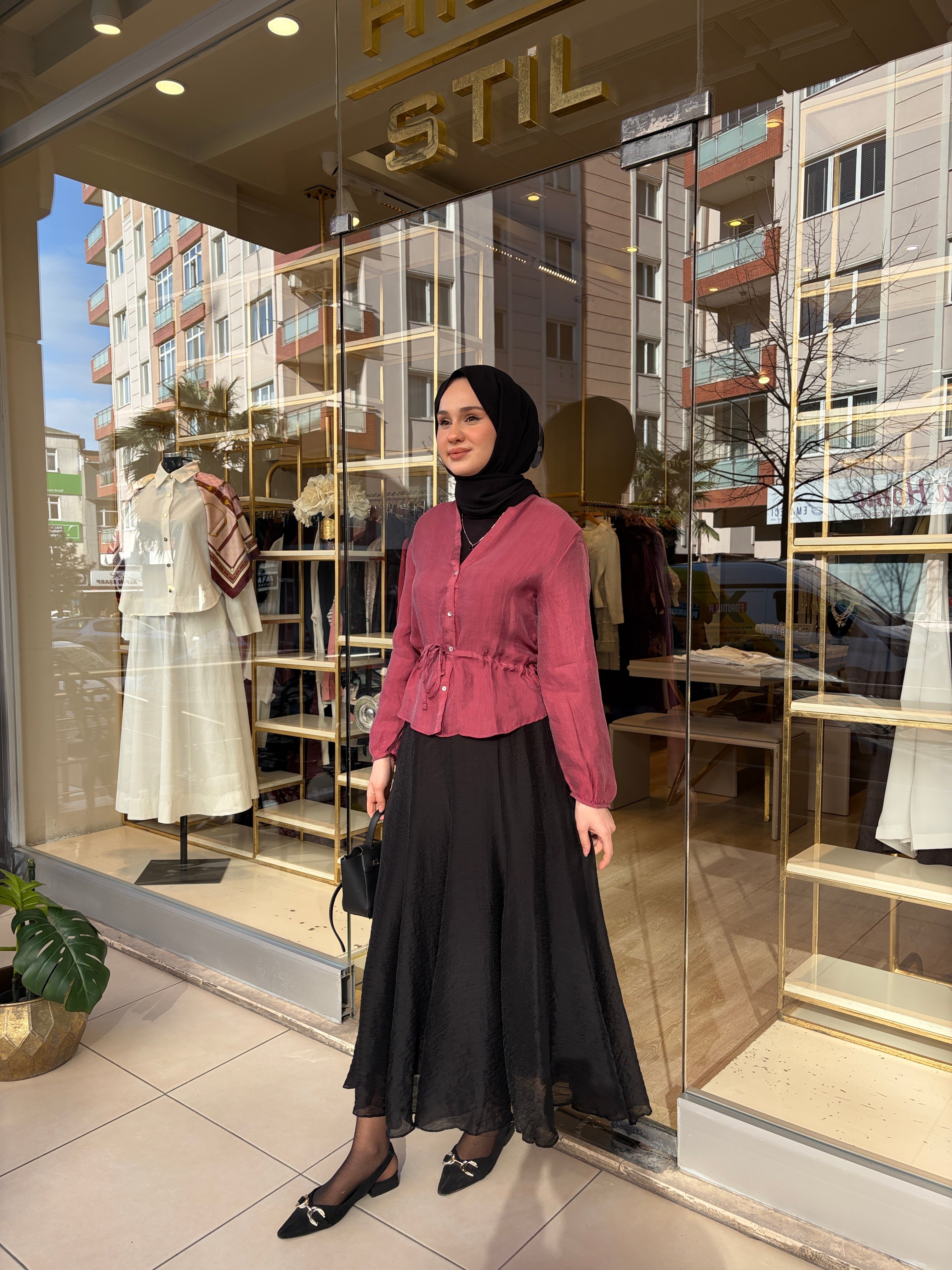 VUAL BELİ TÜNELLİ GÖMLEK BORDO