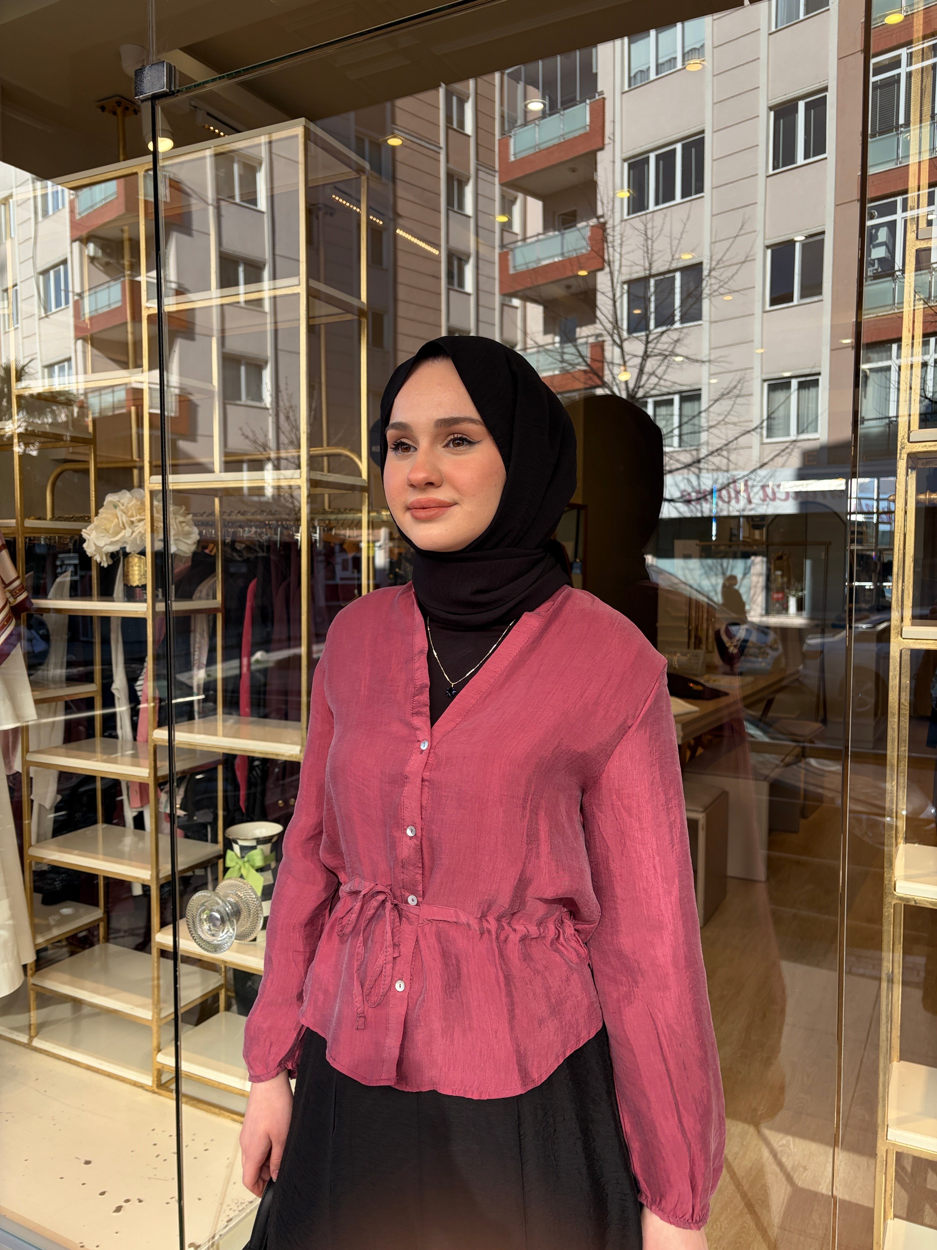 VUAL BELİ TÜNELLİ GÖMLEK BORDO