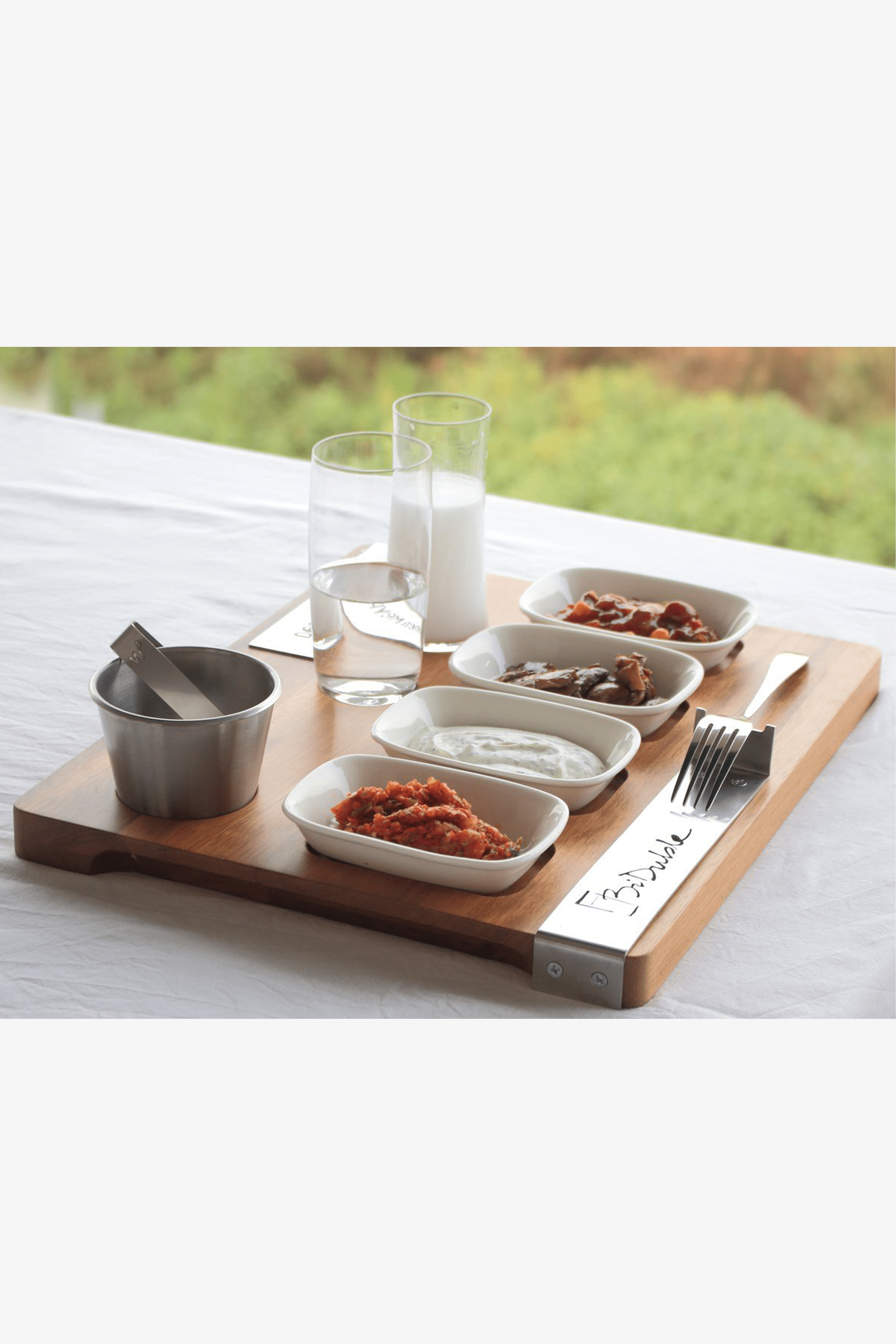 Bi Duble - Raki Serving Set - Handcrafted Wooden Presentationwooden+IS.022