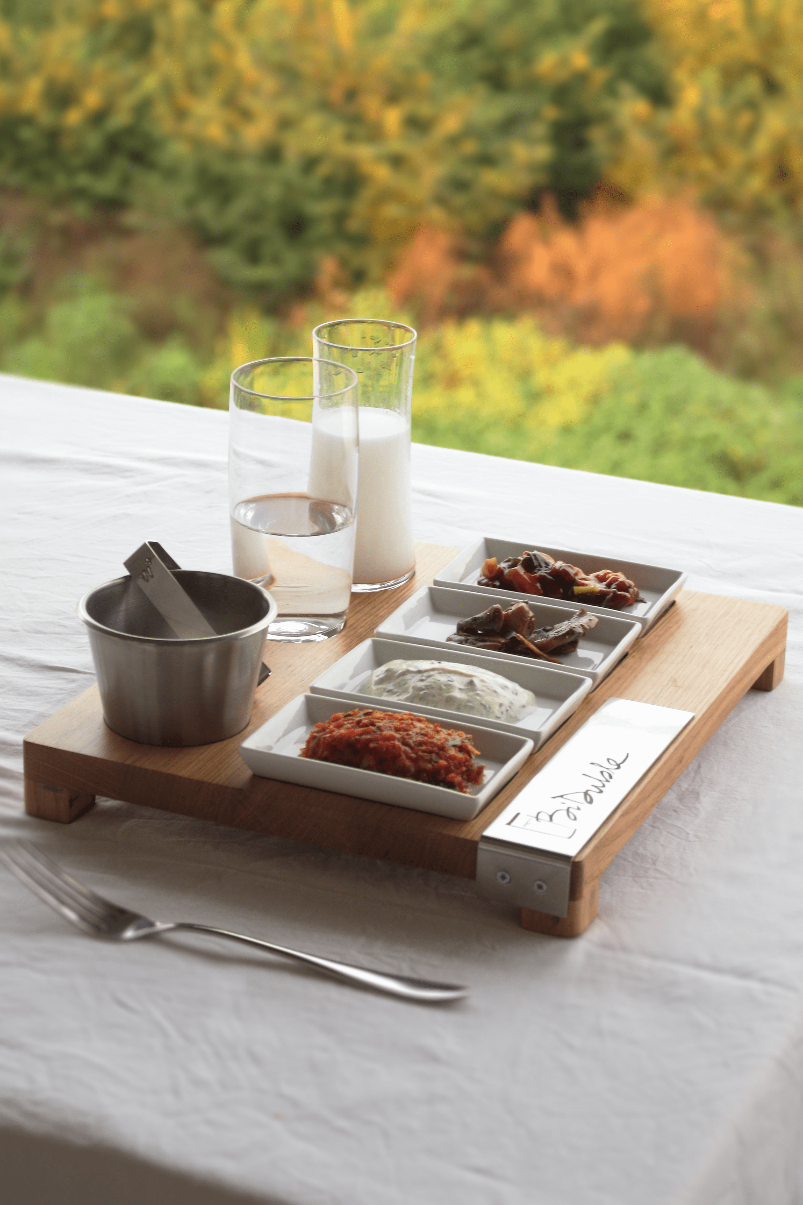 Bi Duble - S - Raki Serving Set - Handcrafted Wooden Presentationwooden+IS.023