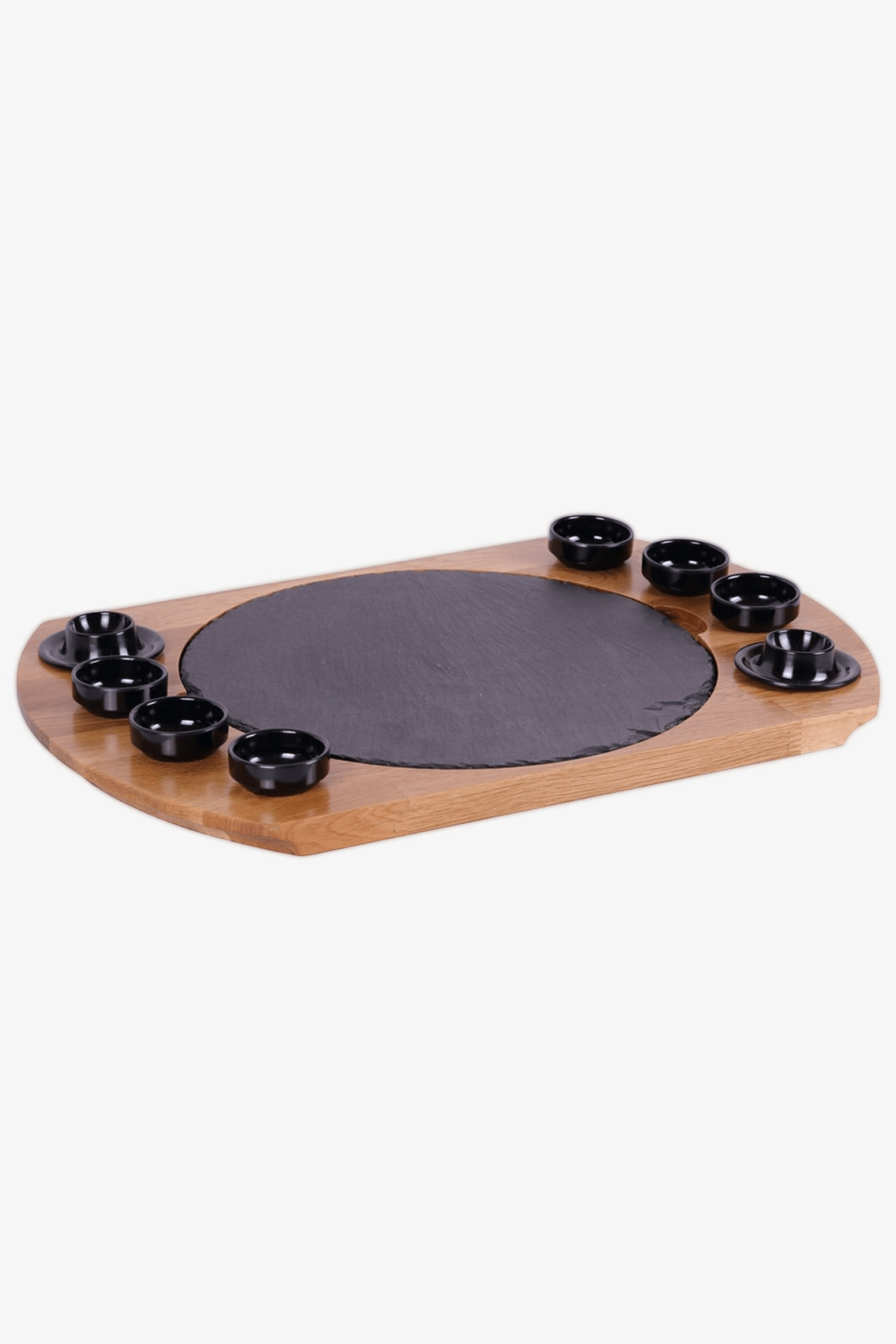 MOON - Wooden Breakfast Tray - Curved Design for Elegant Spreadswooden+KS.009