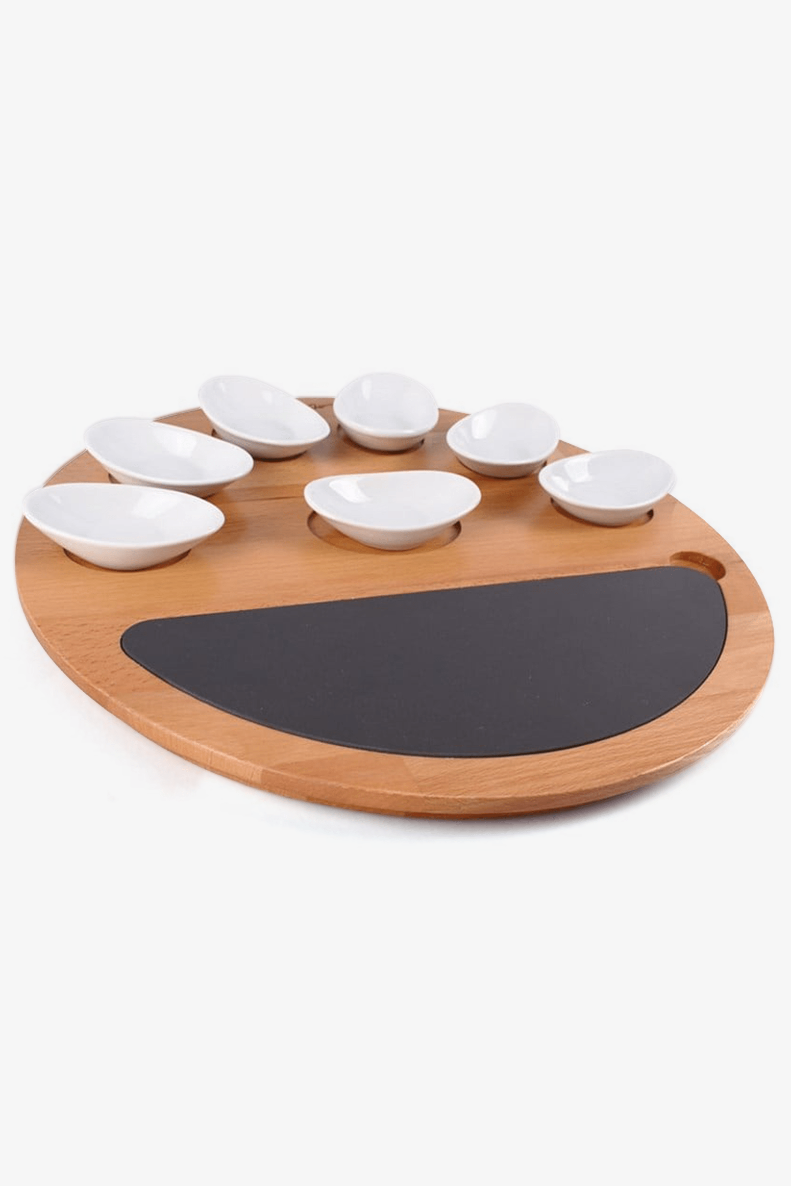 SMILE - Single Breakfast Serving Board - Compact & Stylishwooden+KS.001