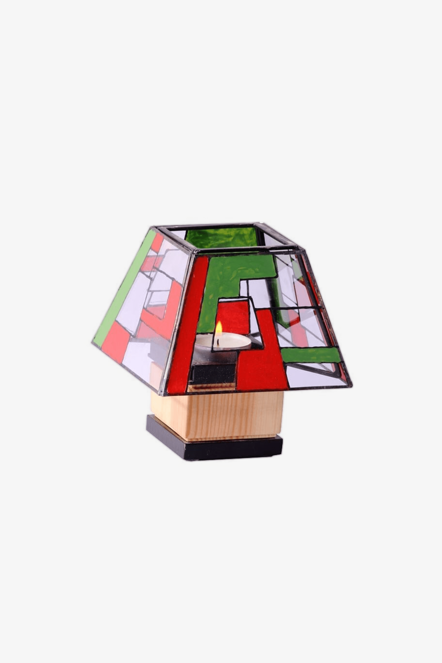 Wooden Candle Holder - Natural Rustic Home Decor Accentwooden+Du.020