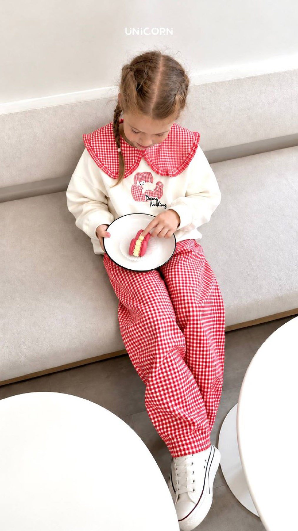 Bebe Yaka Gabardin Pantolonlu İkili Takım (2-8 yaş)