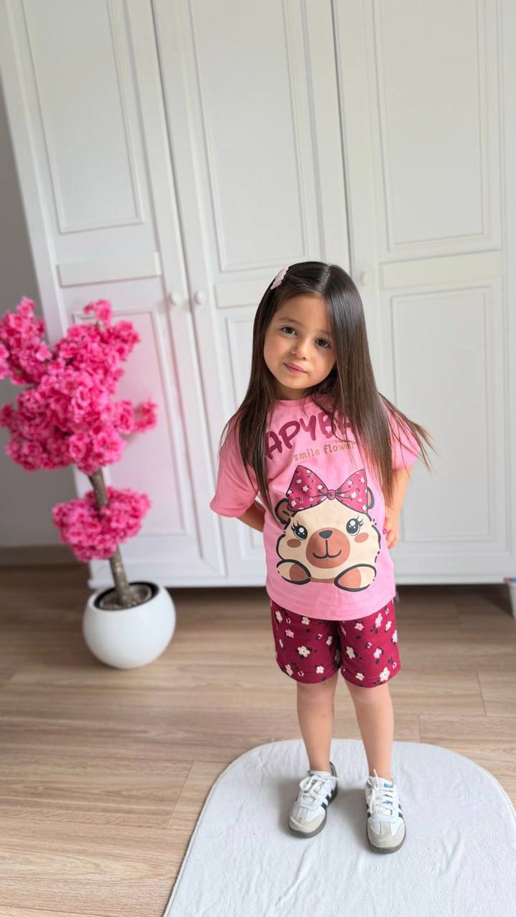 Capy Bara İkili Takım Pembe (3-10 Yaş)