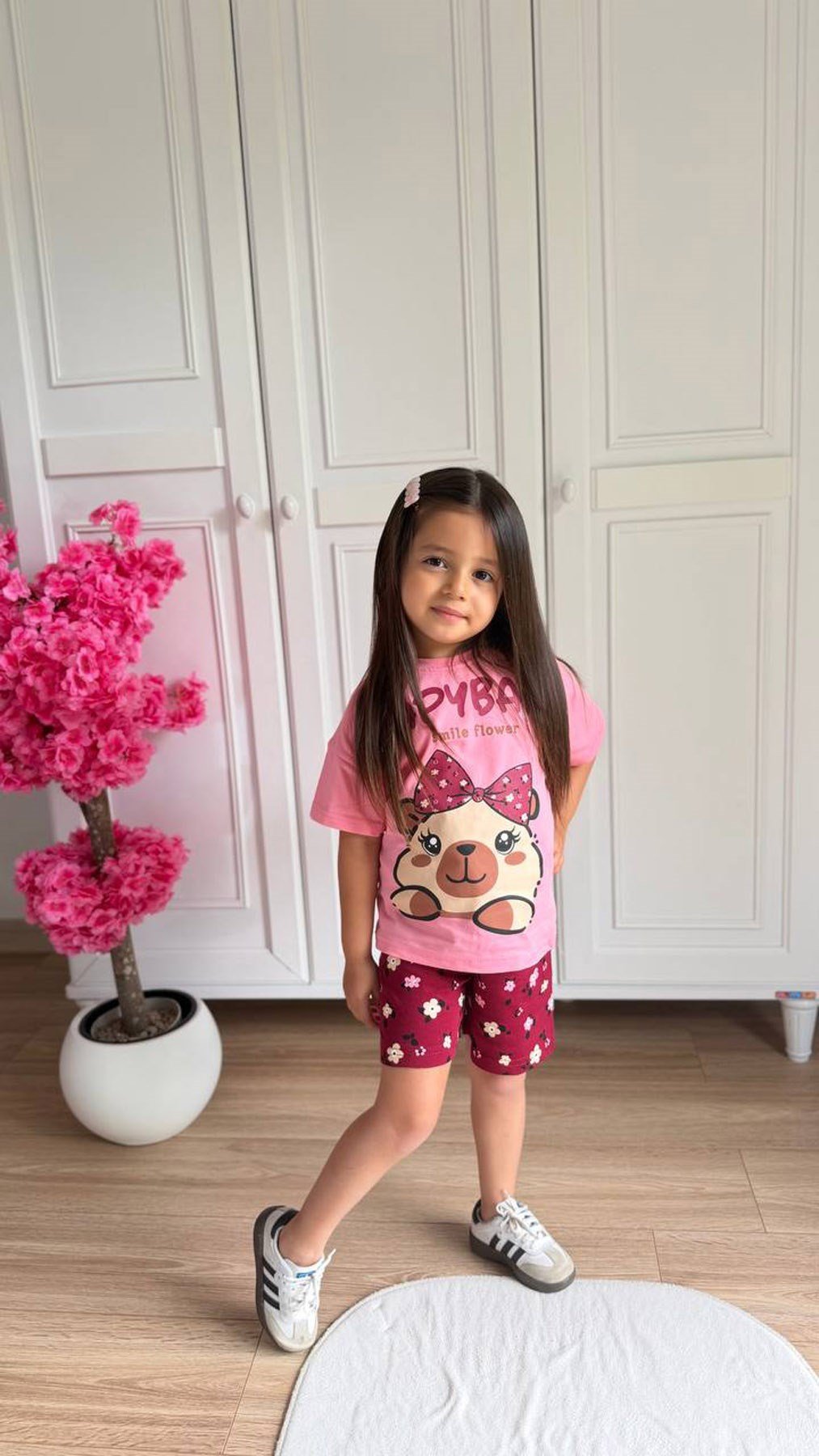 Capy Bara İkili Takım Pembe (3-10 Yaş)
