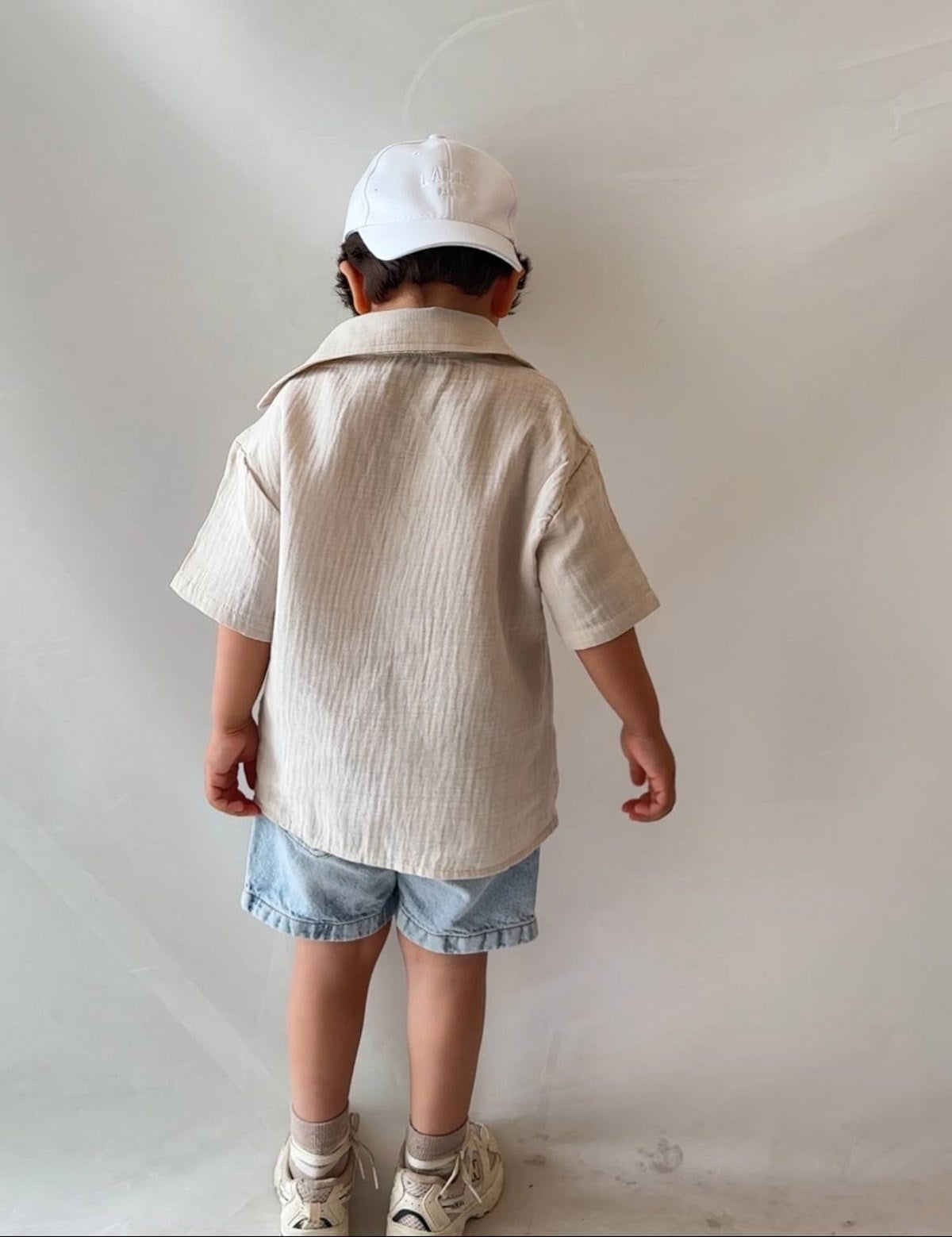 Müslin Gömlekli Denim Şortlu Takım (3-10 Yaş)