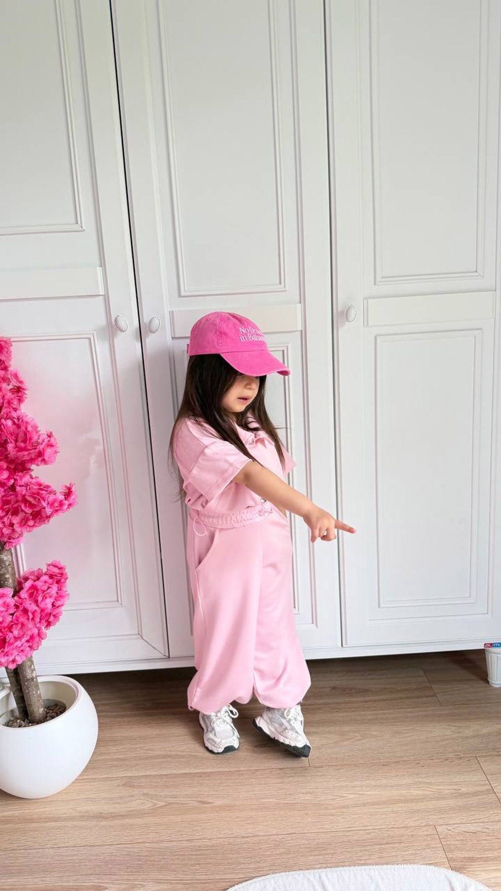OYS. Kumaş Büzgülü İkili Takım Pembe (3-10 Yaş)