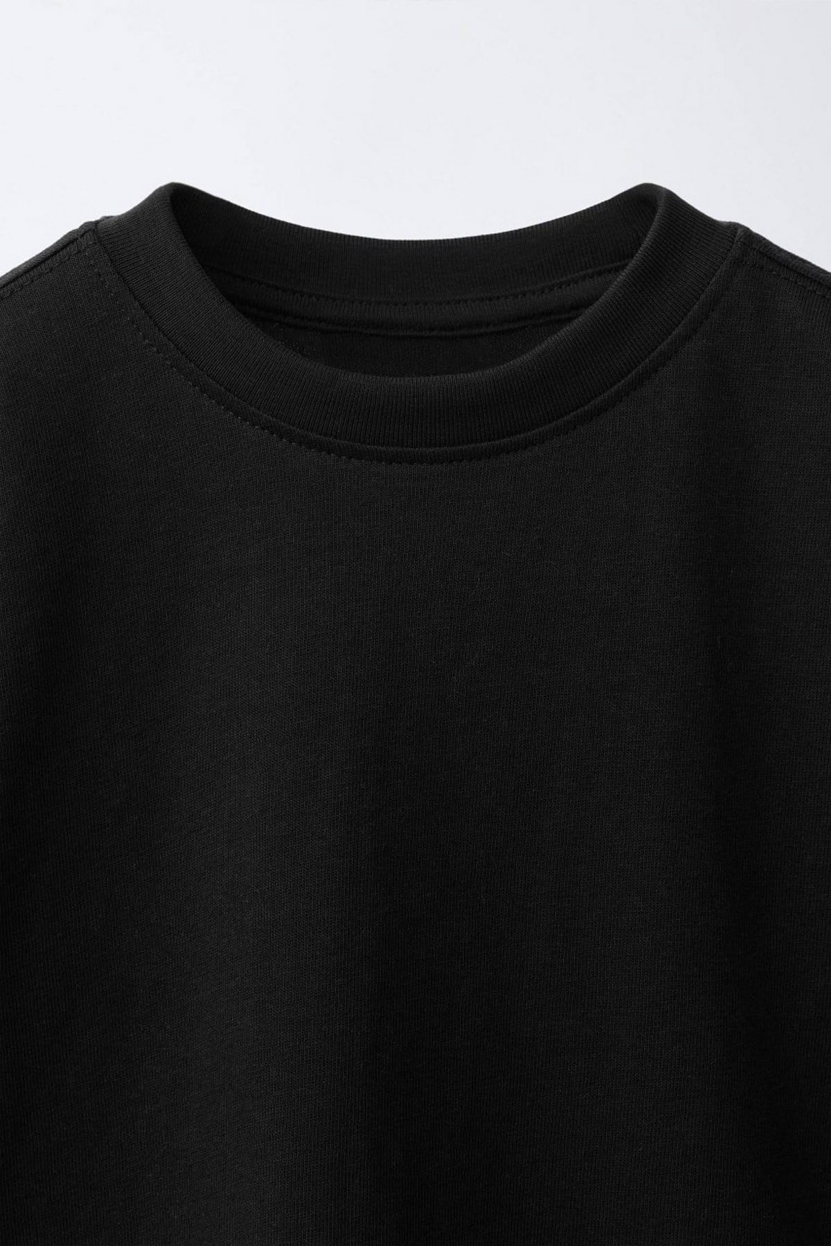 Unısex Pamuklu Basic Tshirt Siyah (2-7 yaş)