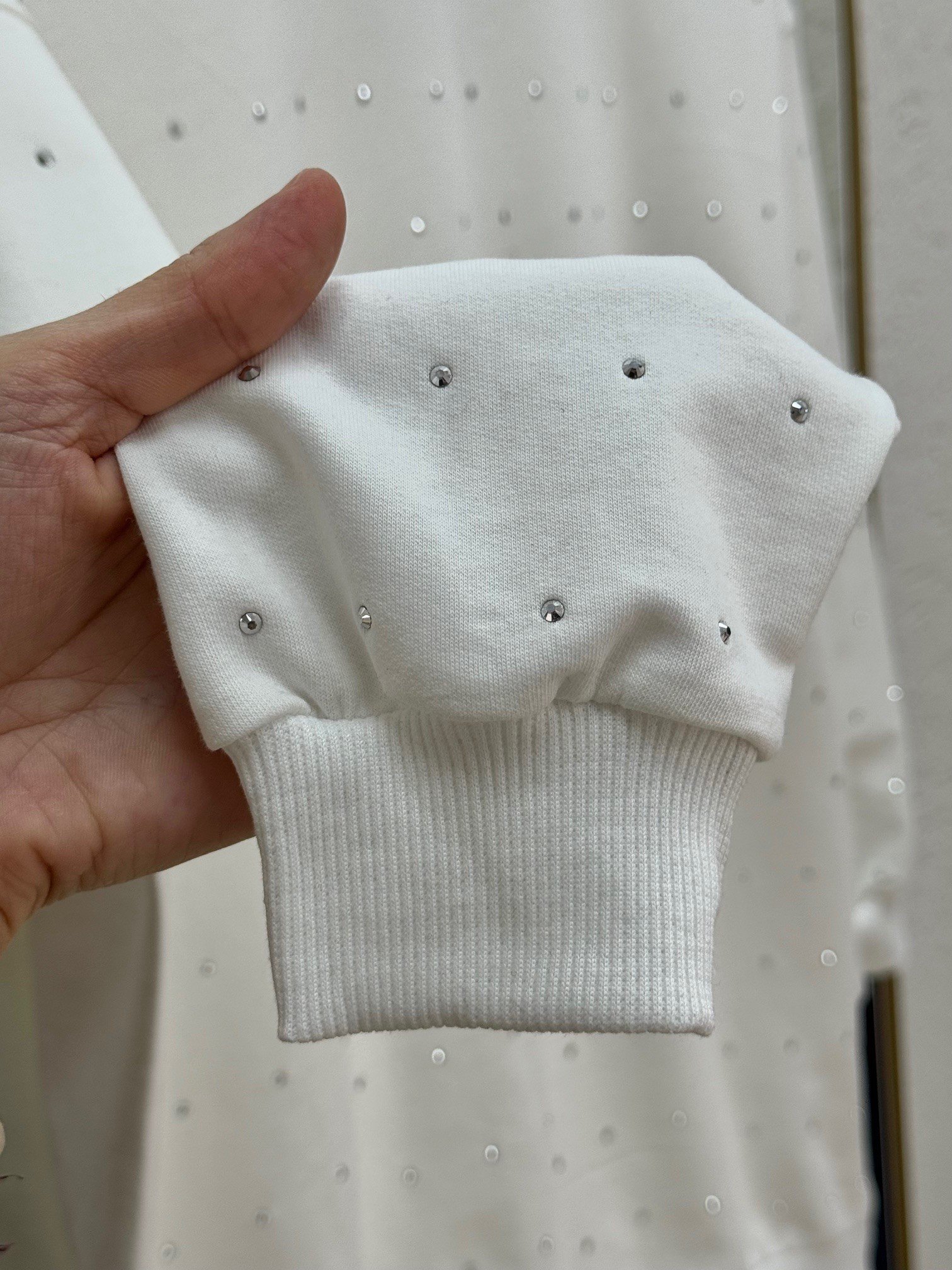 Afula Taşlı İki İp Sweat-BN4525 Ekru