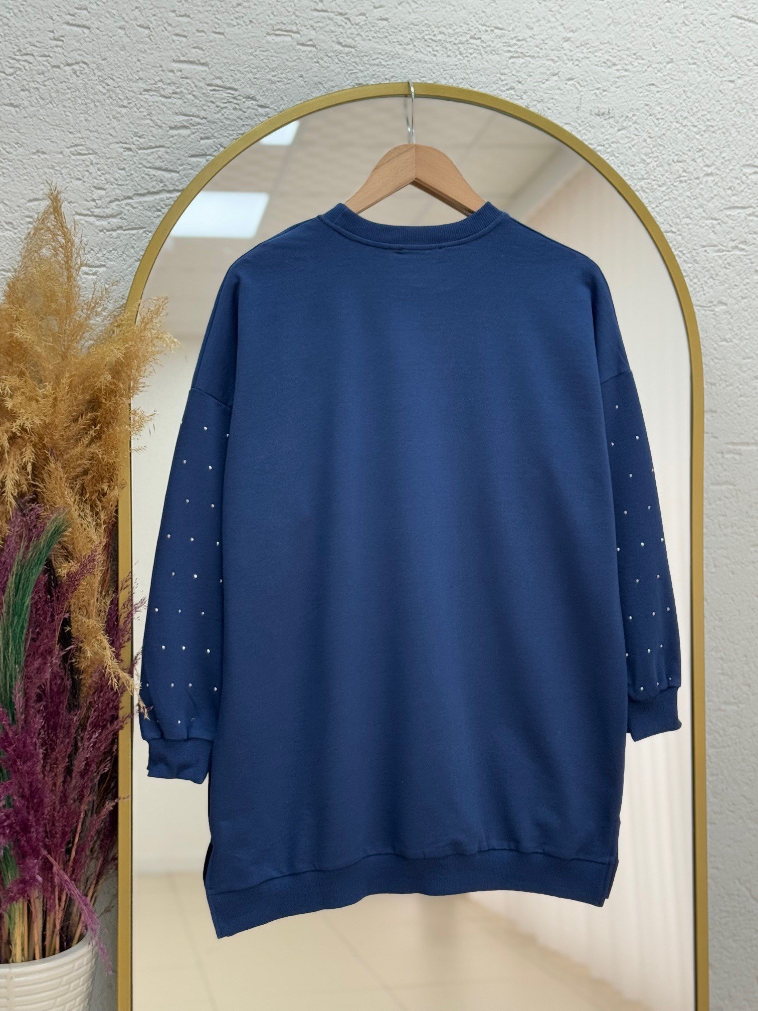 Afula Taşlı İki İp Sweat-BN4525 Lacivert