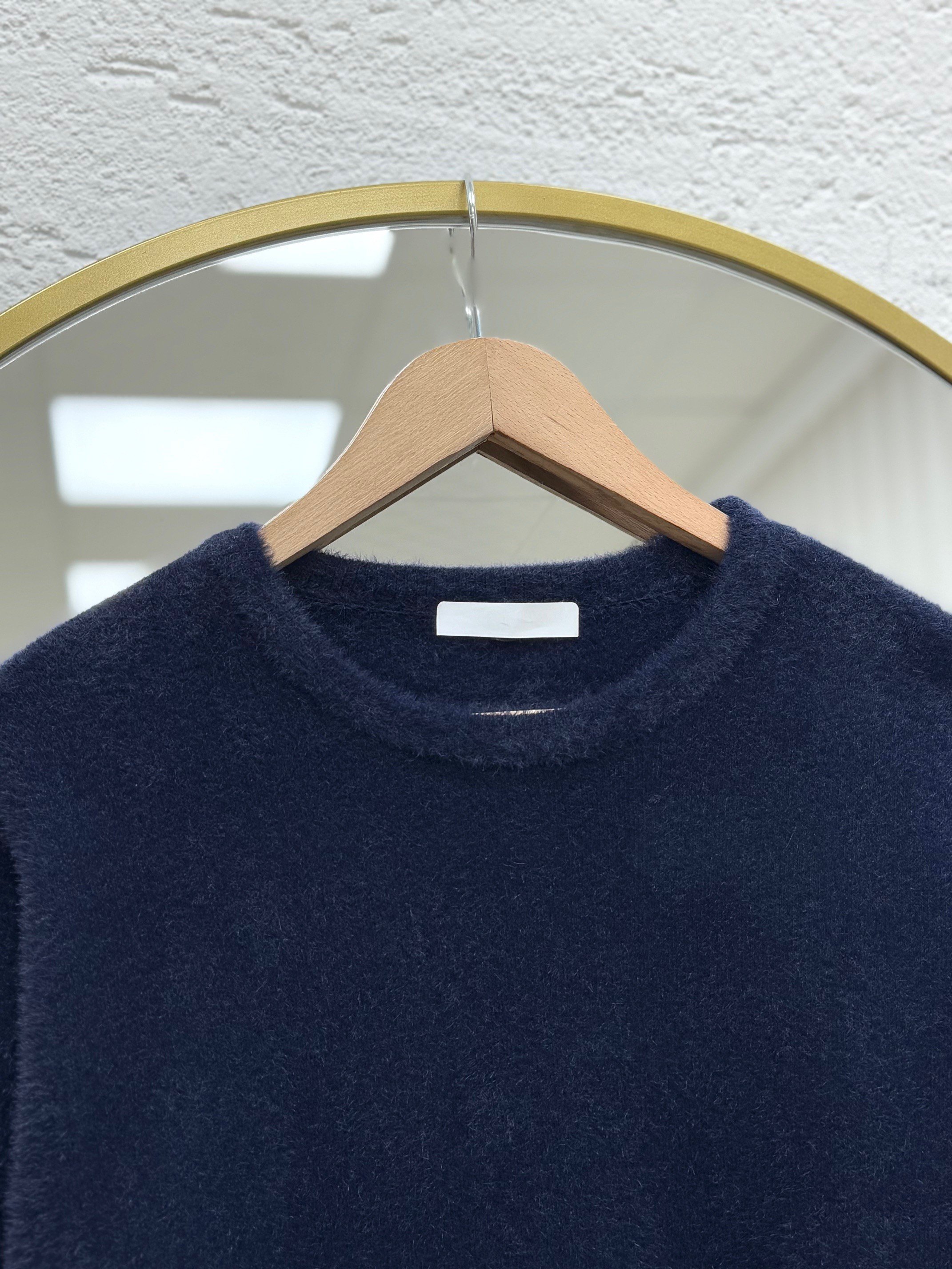 Alina Sakallı Kısa Oversize Kazak-Zİ6261 Lacivert