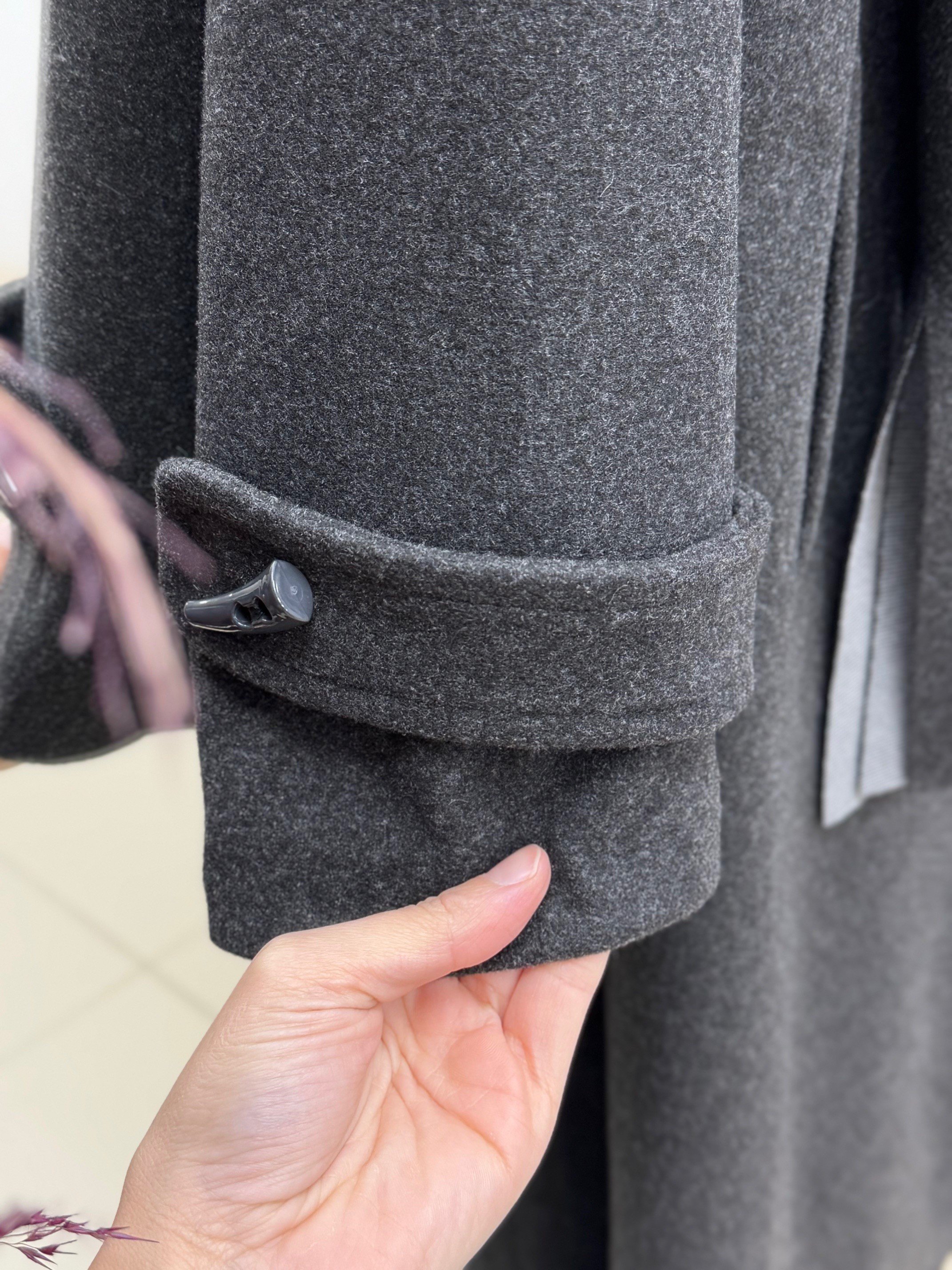 Alisa Çift Cepli Atkılı Kaban-EN2200 Antrasit