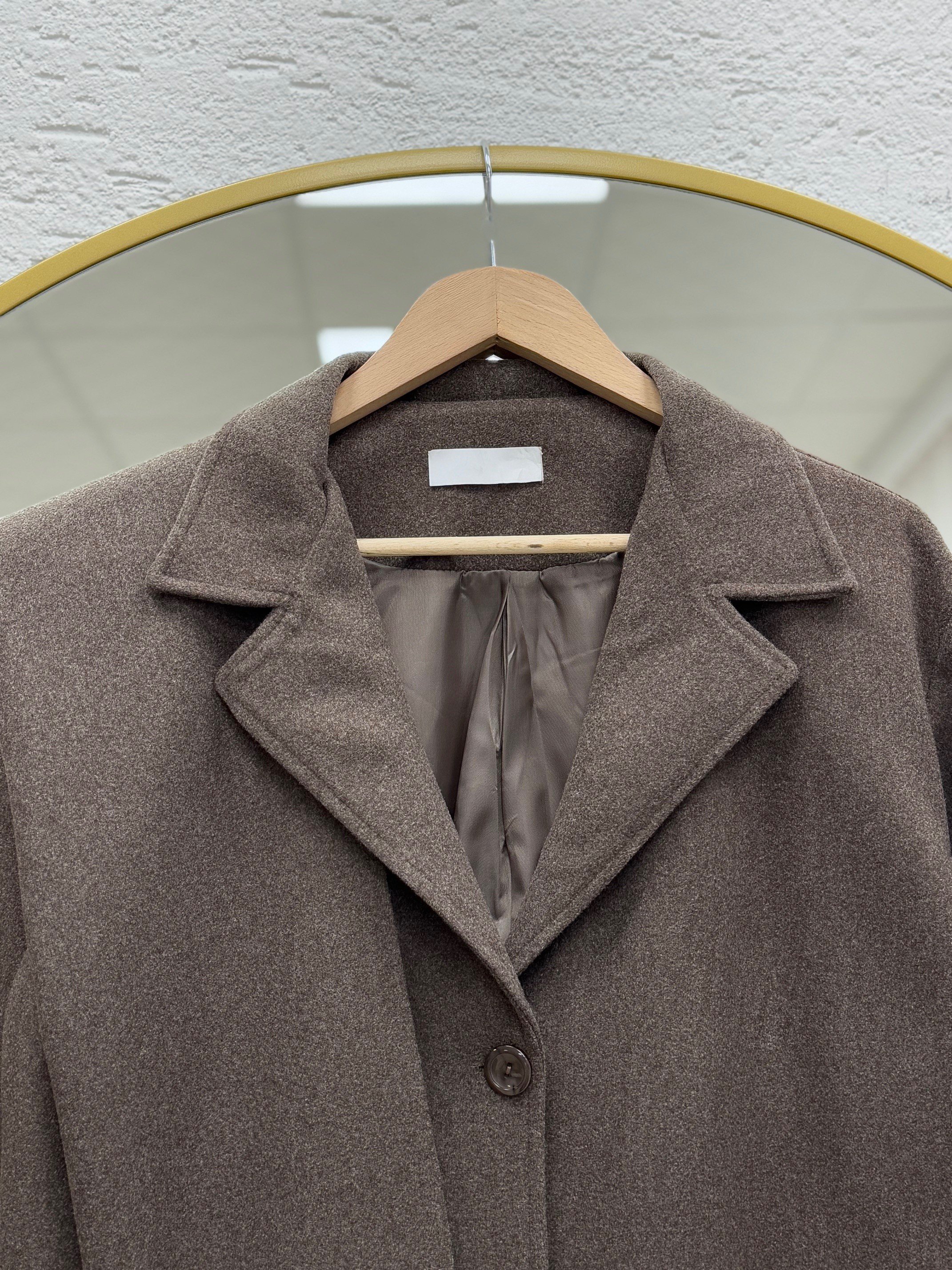 Alisa Çift Cepli Atkılı Kaban-EN2200 Kahve