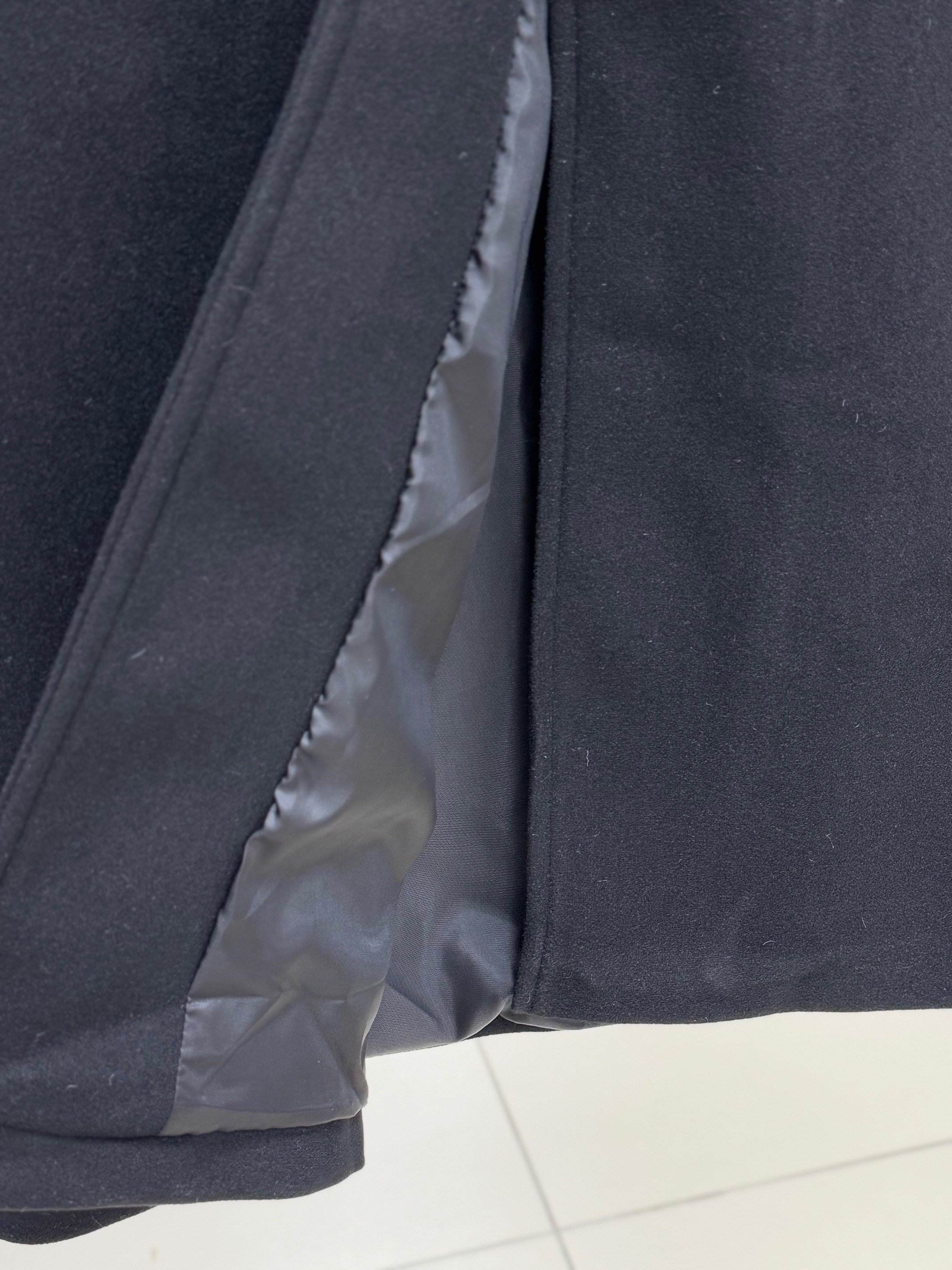 Alisa Çift Cepli Atkılı Kaban-EN2200 Siyah