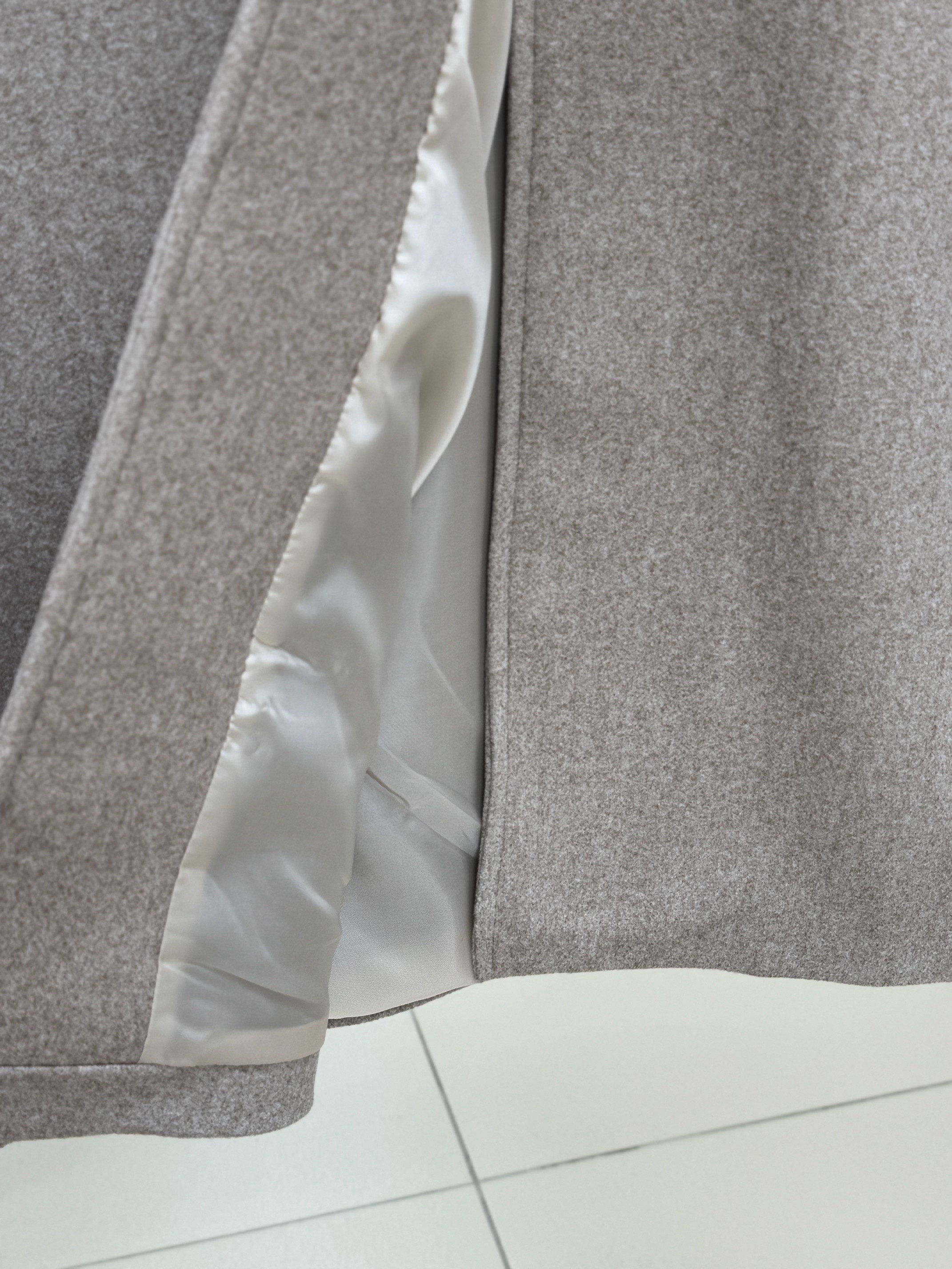 Alisa Çift Cepli Atkılı Kaban-EN2200 Vizon