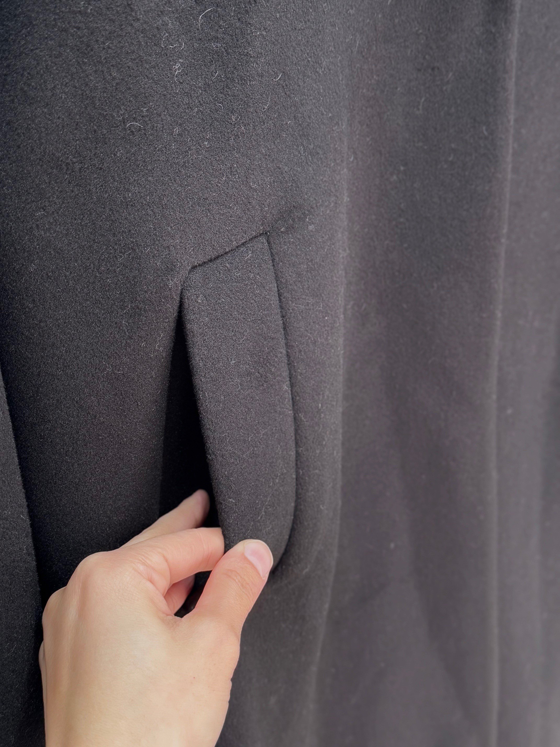 Alison Tek Düğmeli Kolu Kemer Detaylı Kaban-ÜN1055 Siyah