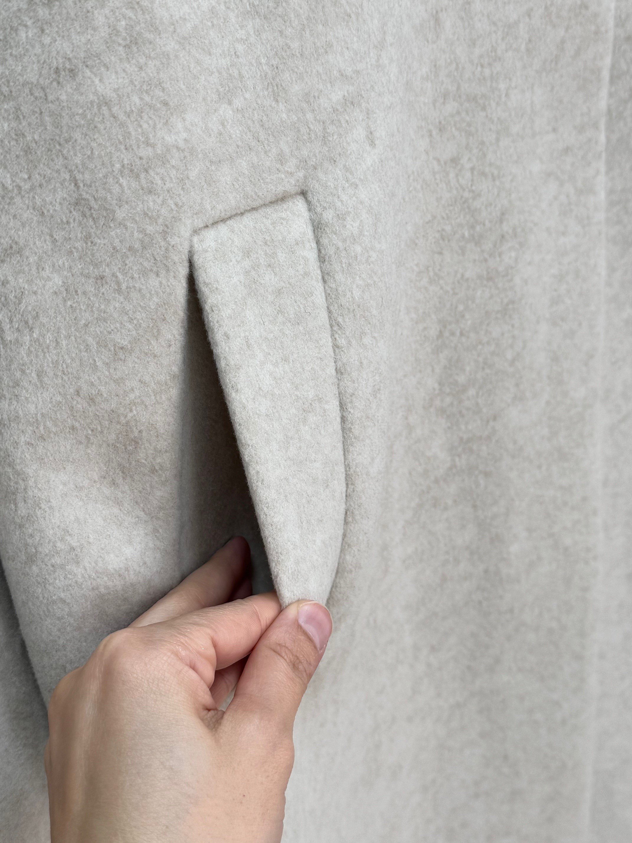 Alison Tek Düğmeli Kolu Kemer Detaylı Kaban-ÜN1055 Taş