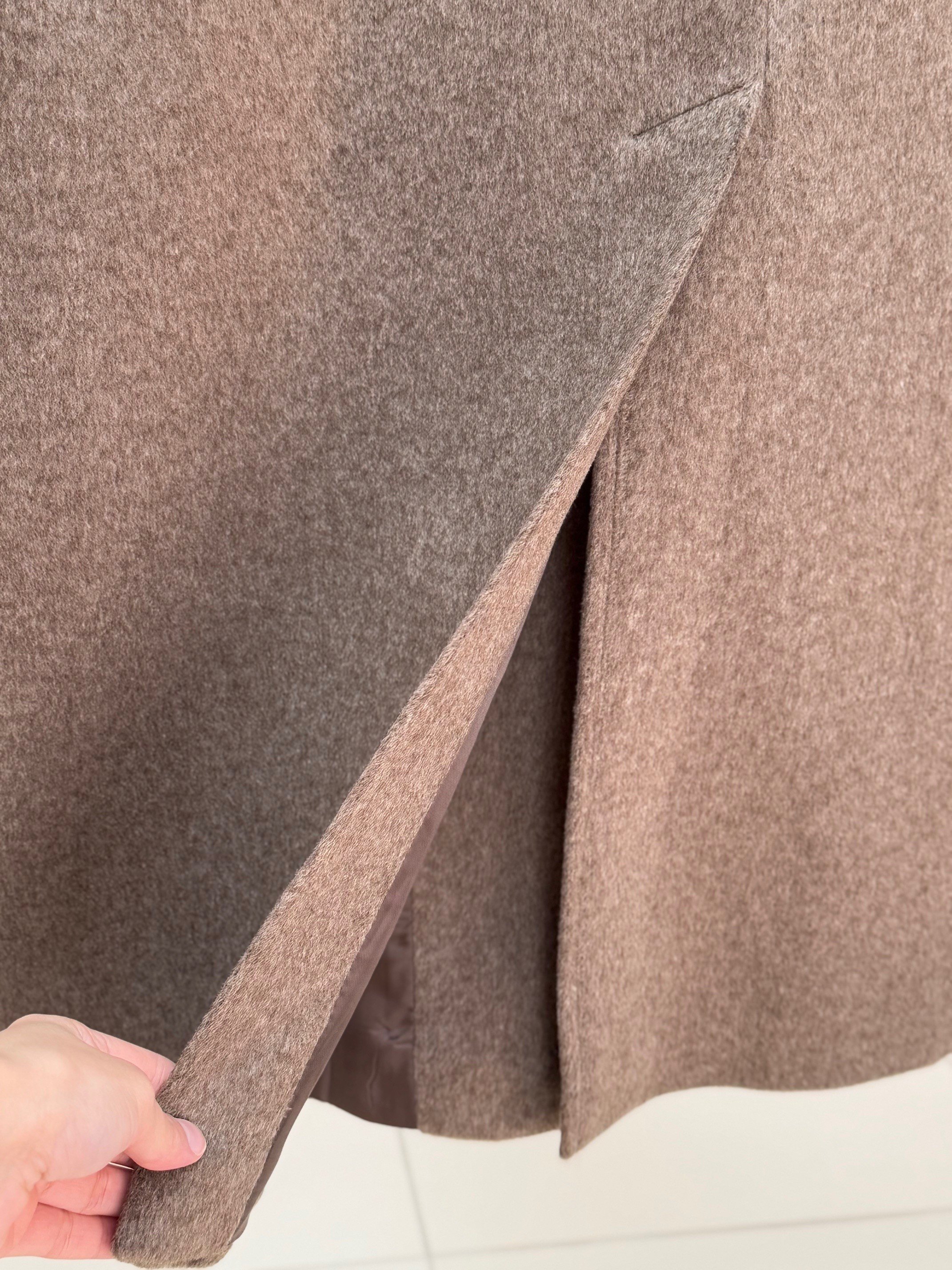 Alison Tek Düğmeli Kolu Kemer Detaylı Kaban-ÜN1055 Kahve