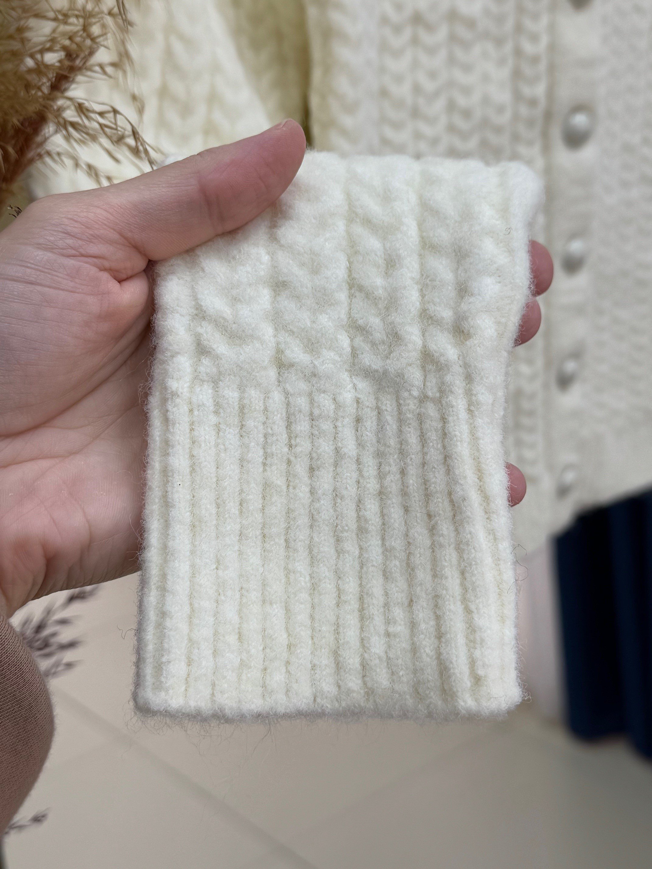 Alkai Boncuk Düğmeli Kısa Triko Hırka-Zİ7018 Beyaz