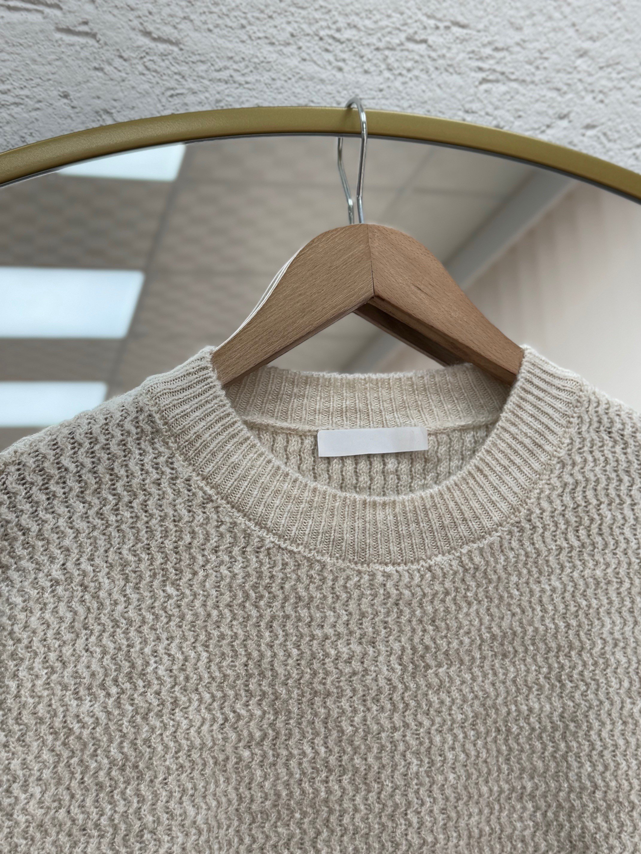 Allegra Altı Dantel Detaylı Triko Kazak-Zİ4514 Taş