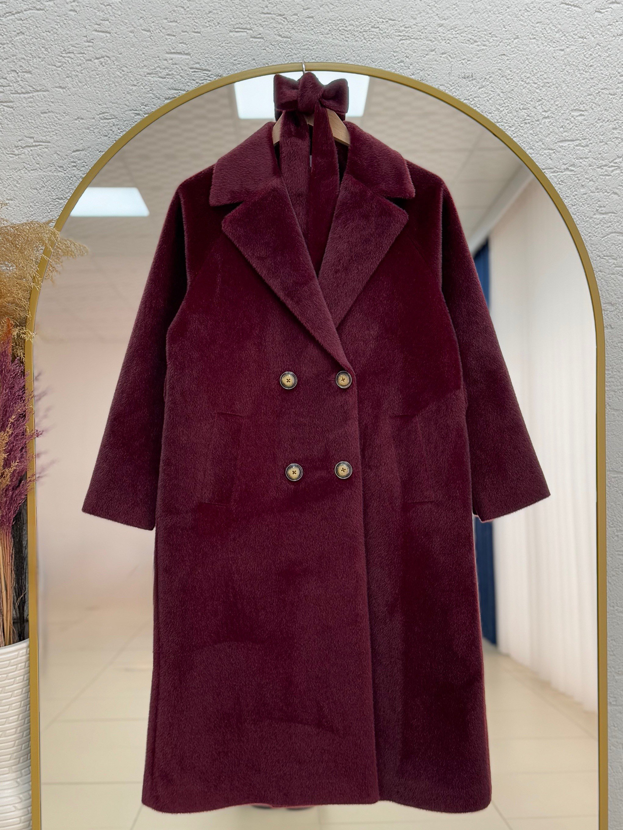 Alondra Fox Astarlı Kaban-ZŞ5051 Bordo