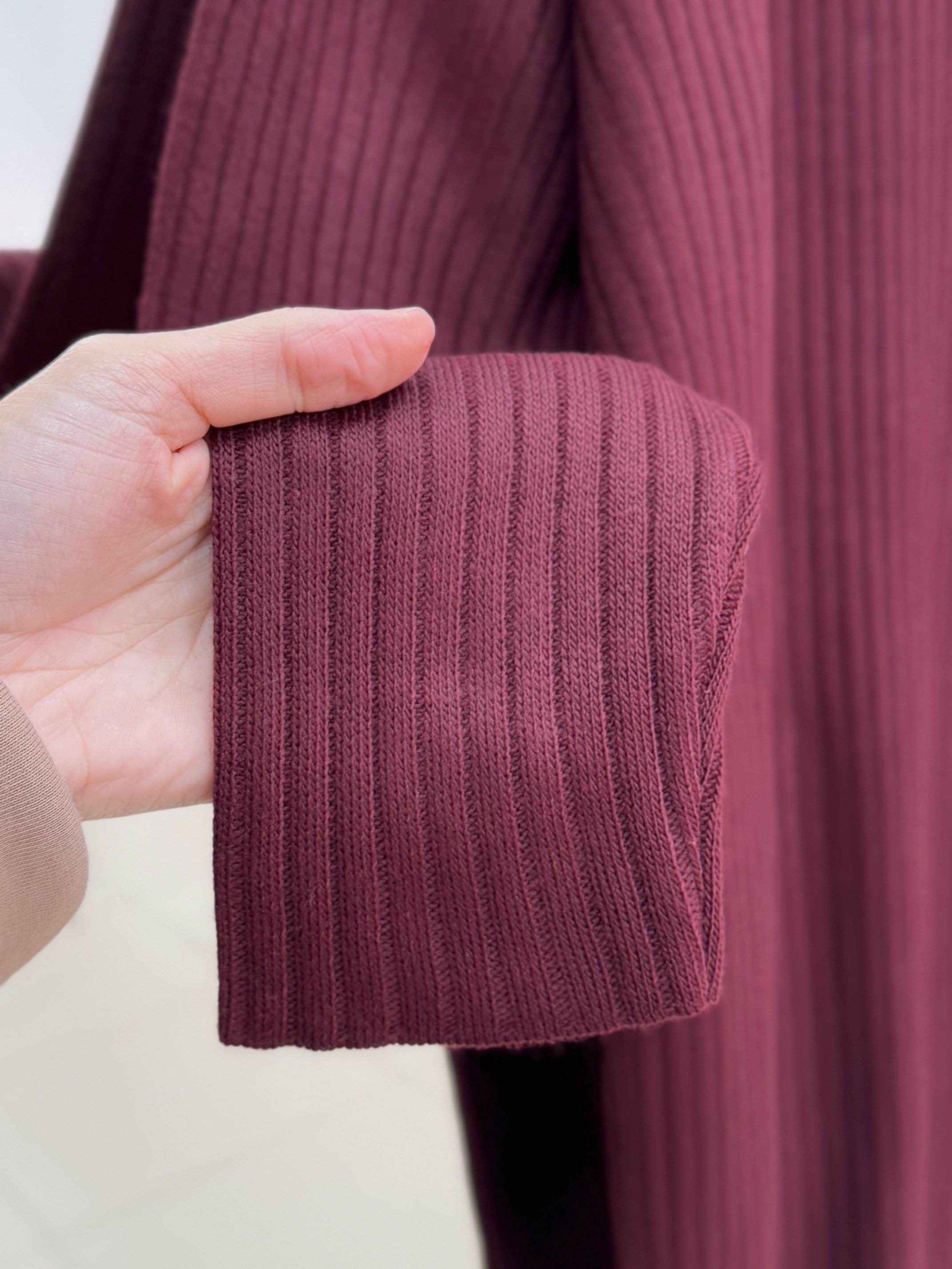 Alosia Fitilli Düz Tunik-Zİ6152 Bordo