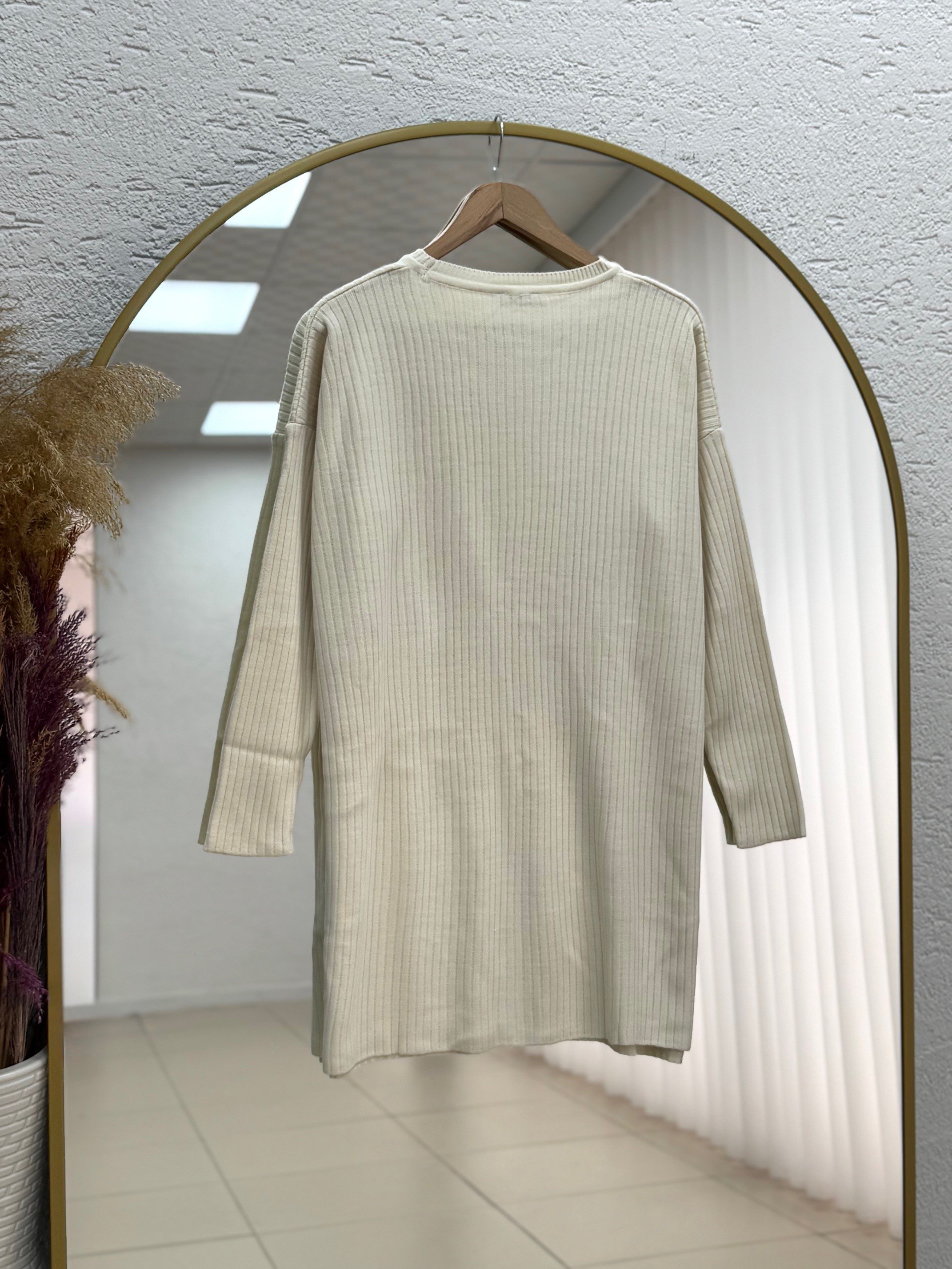 Alosia Fitilli Düz Tunik-Zİ6152 Taş